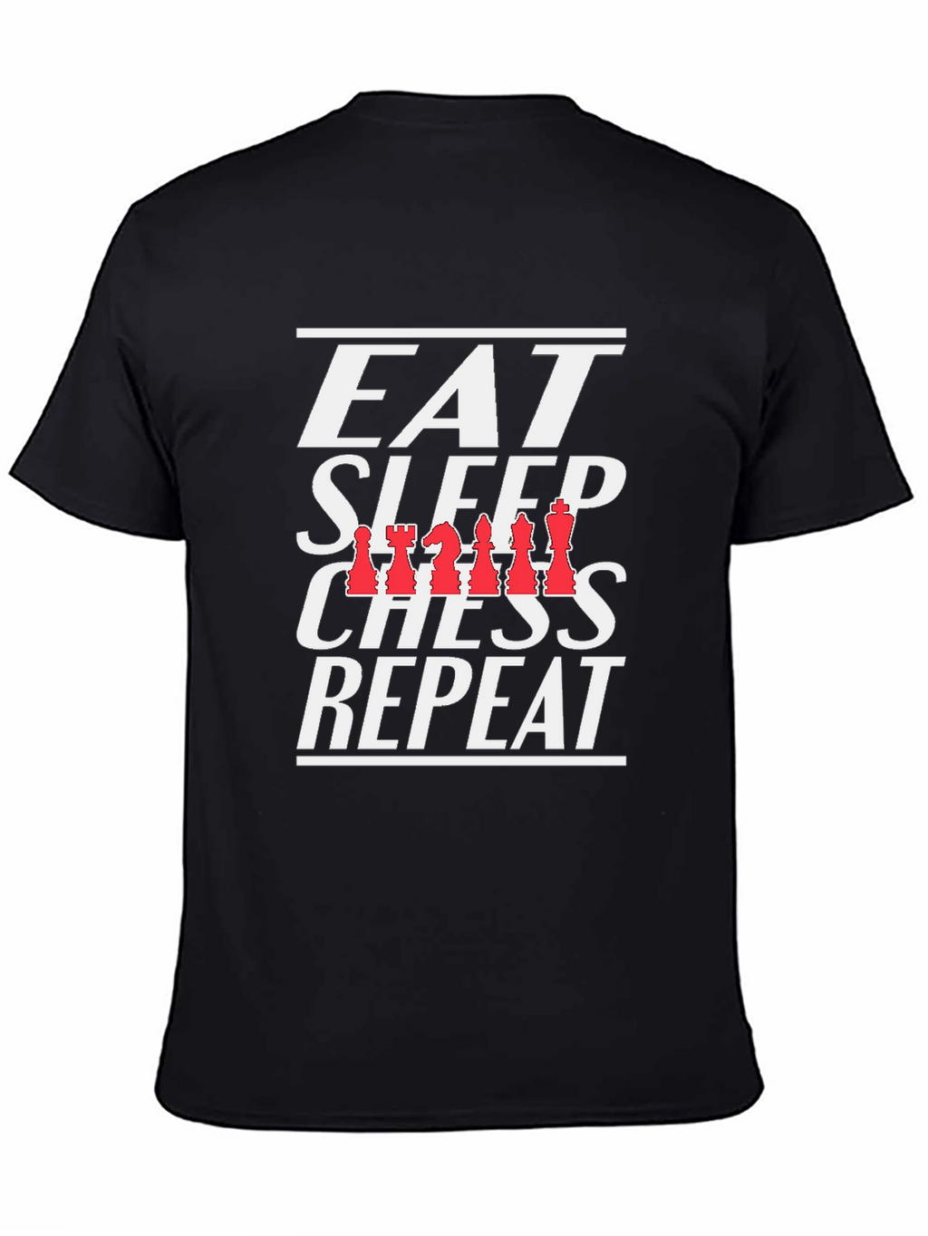 Eat Sleep Chess Repeat T-Shirt Black
