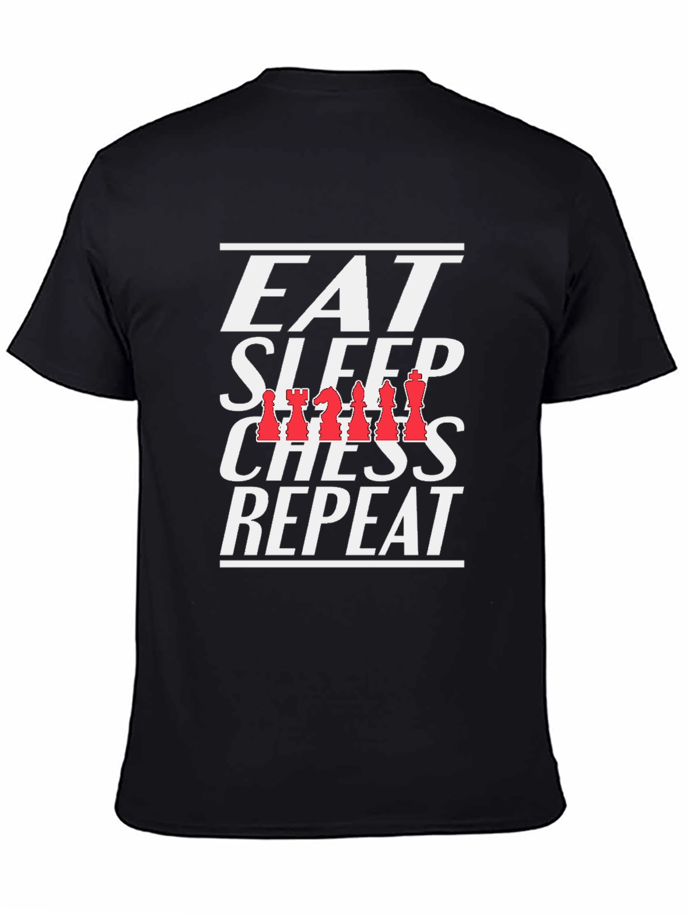 Eat Sleep Chess Repeat T-Shirt Black