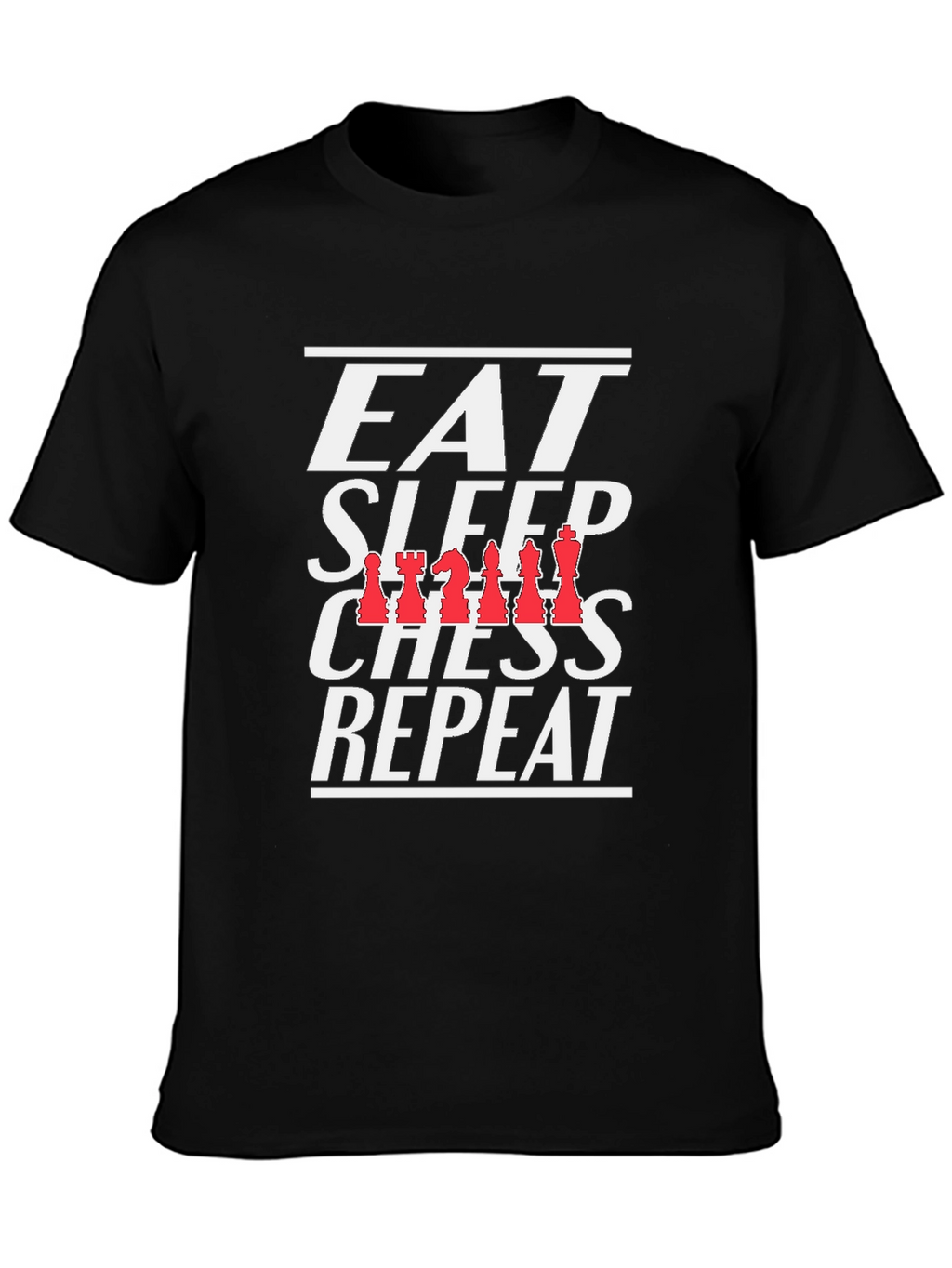 Eat Sleep Chess Repeat T-Shirt Black