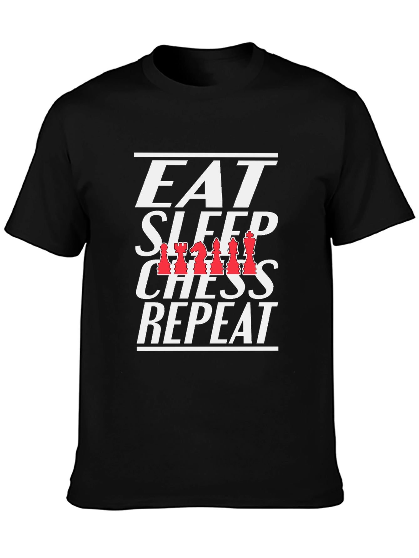 Eat Sleep Chess Repeat T-Shirt Black