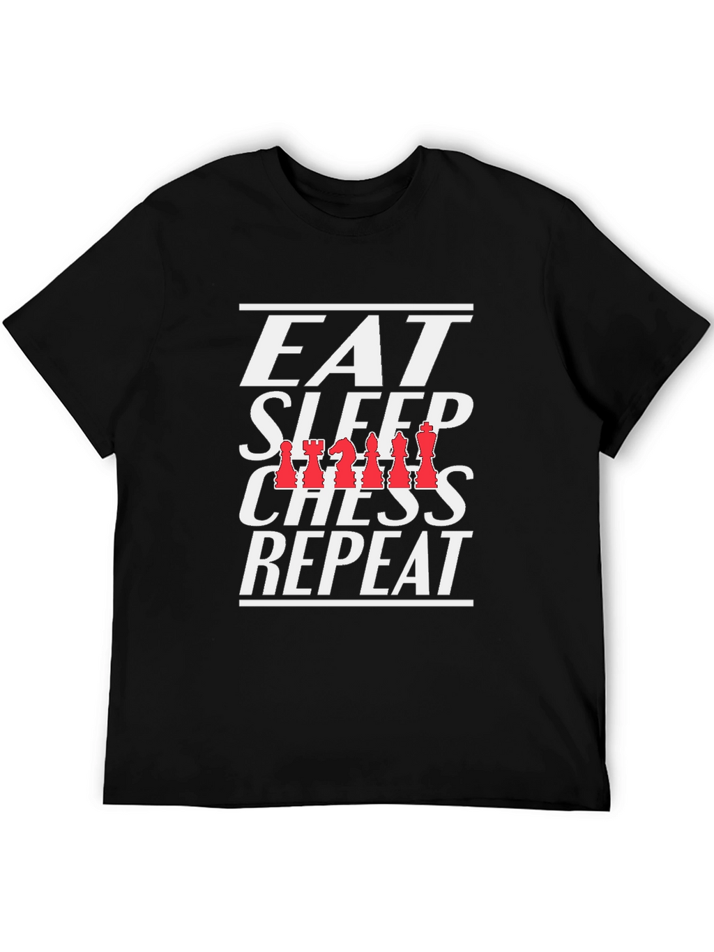 Eat Sleep Chess Repeat T-Shirt Black