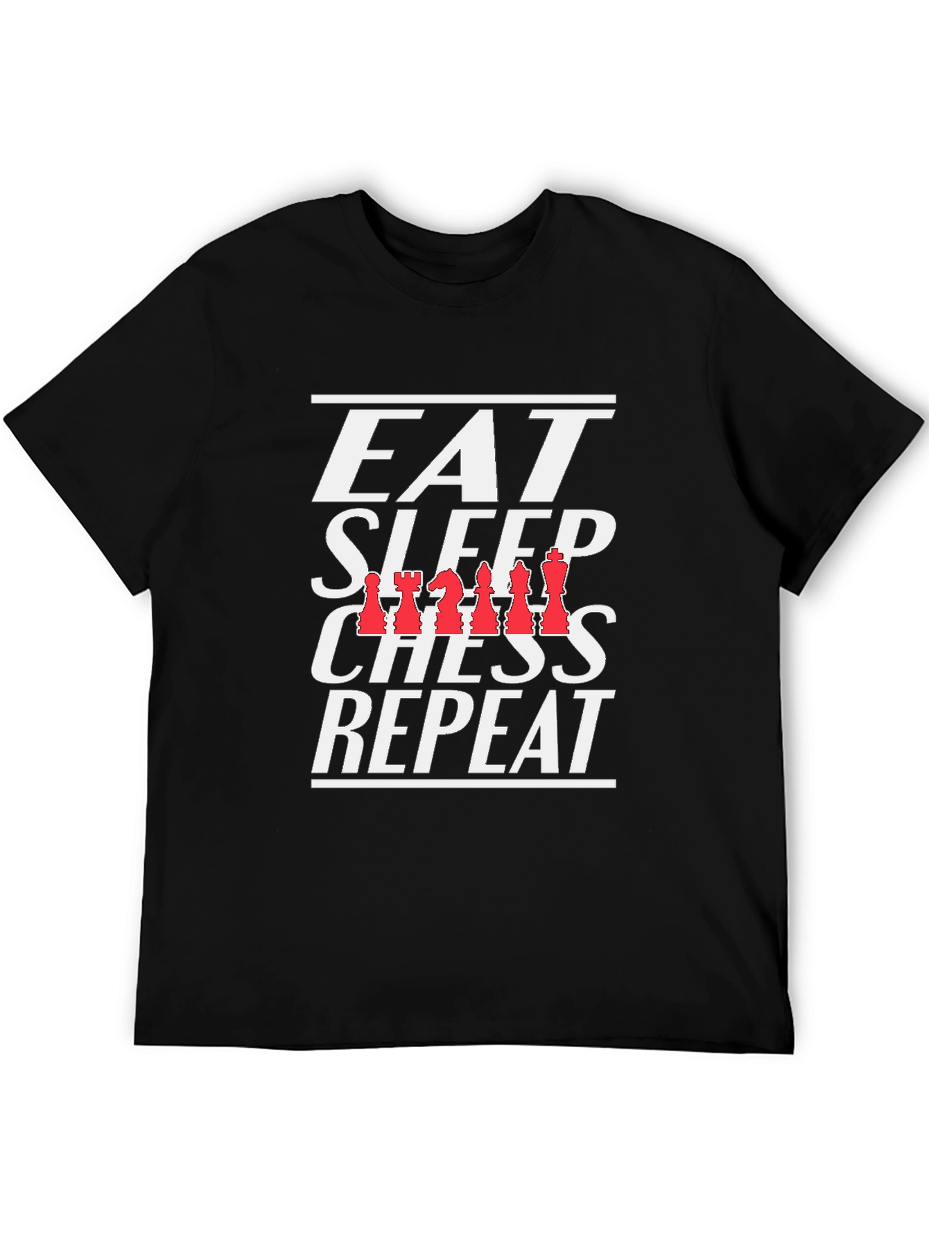 Eat Sleep Chess Repeat T-Shirt Black
