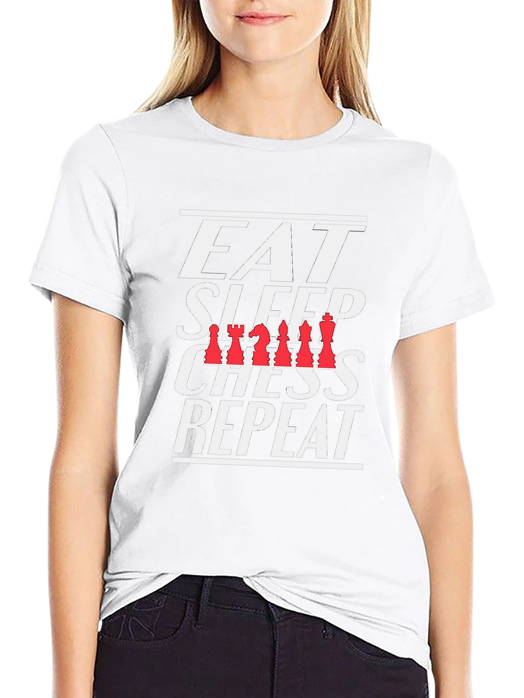 Eat Sleep Chess Repeat T-Shirt Black