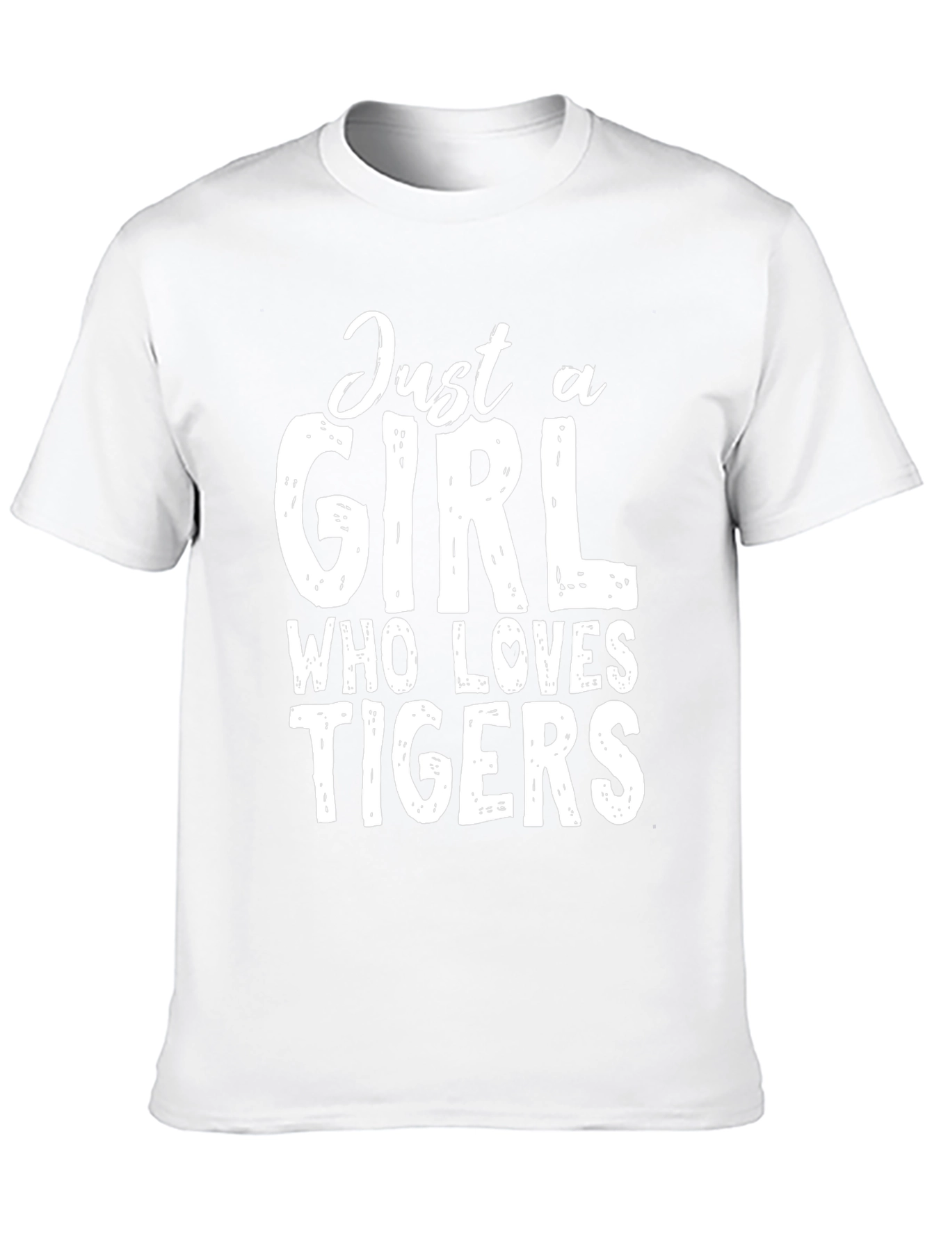 Just A Girl Who Loves Tigers T-Shirt - Black