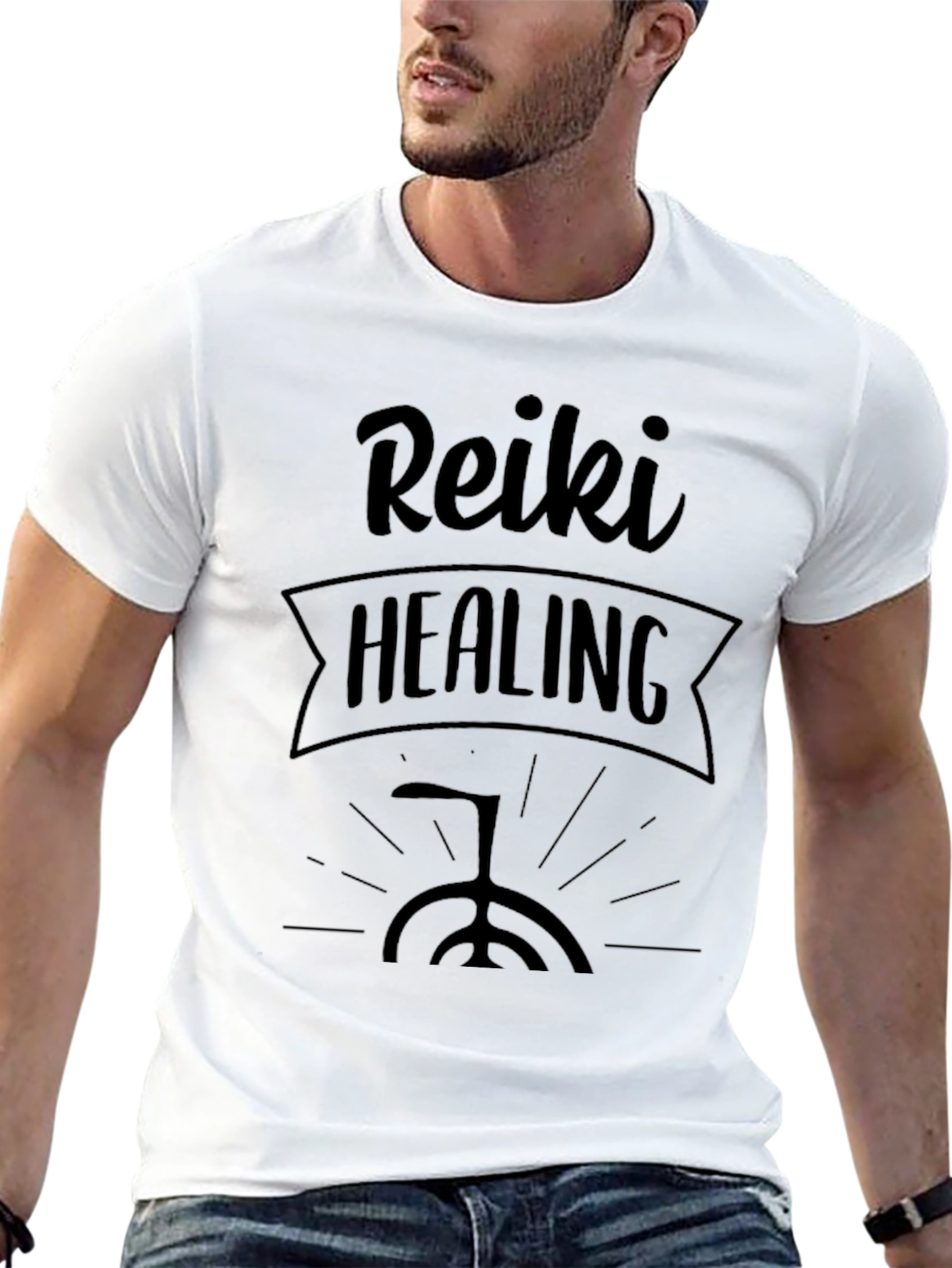 Reiki Healing Black Graphic Tee