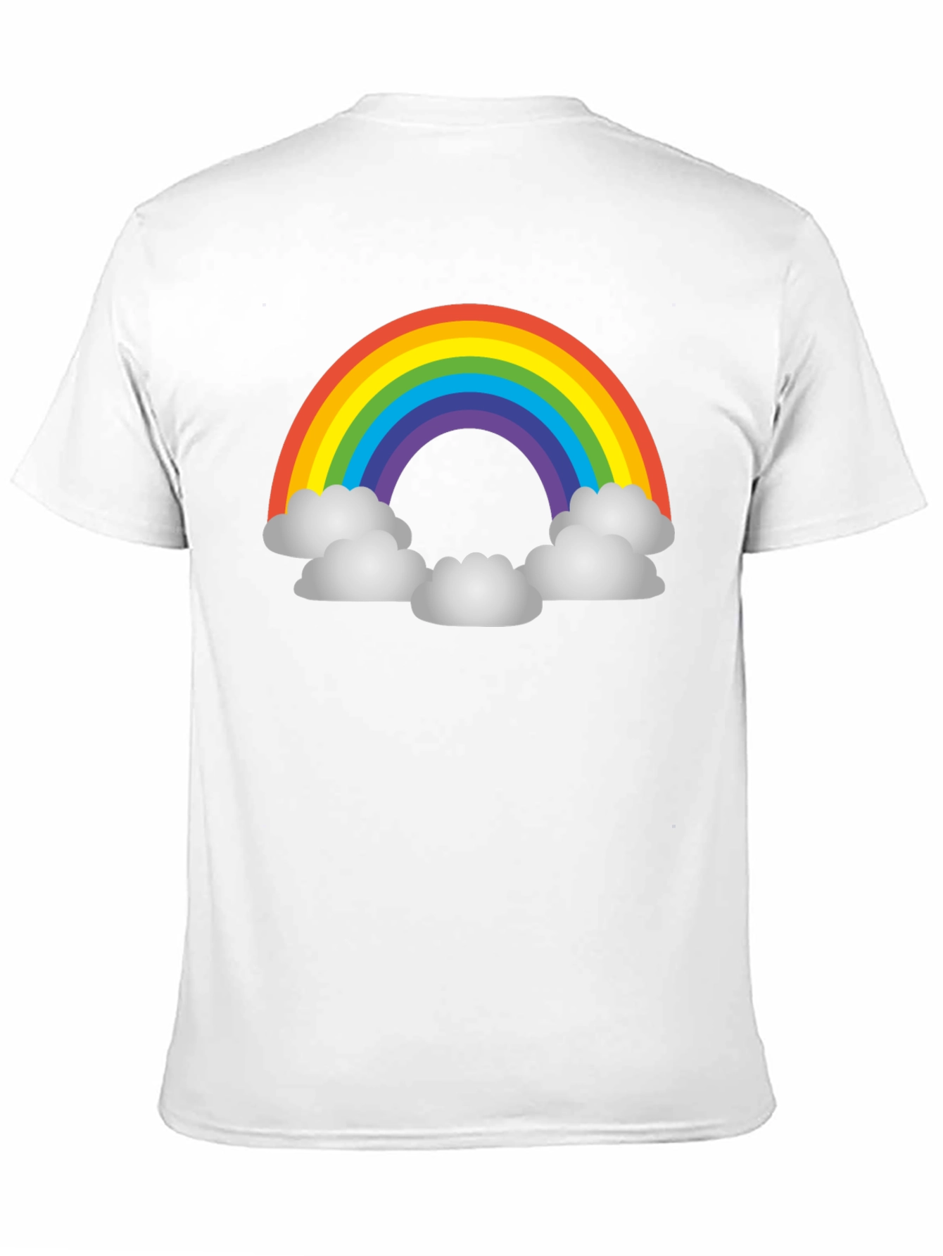 Rainbow Cloud Graphic T-Shirt - Unisex Black Tee