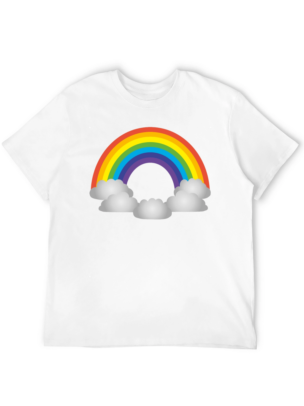 Rainbow Cloud Graphic T-Shirt - Unisex Black Tee