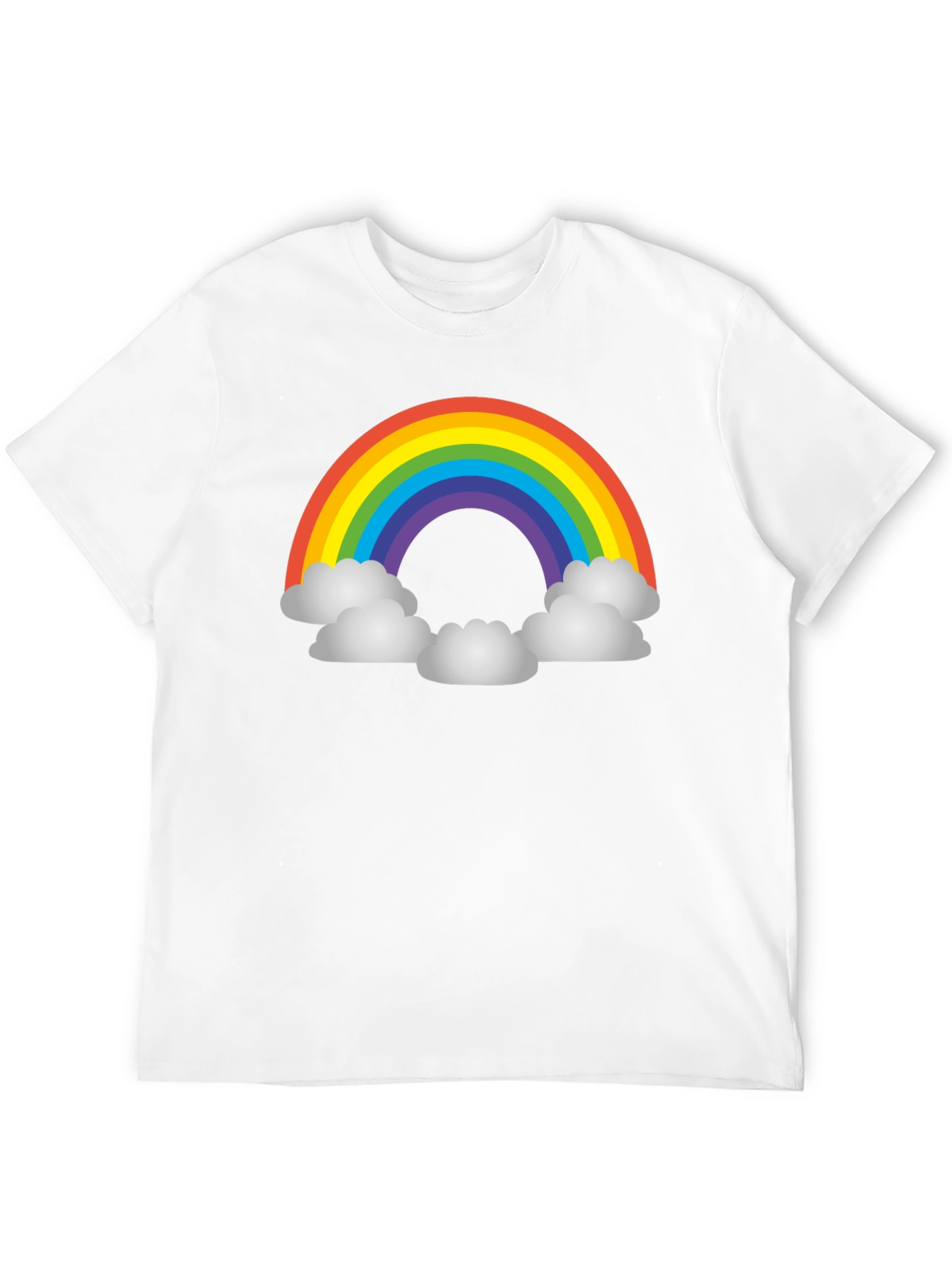 Rainbow Cloud Graphic T-Shirt - Unisex Black Tee