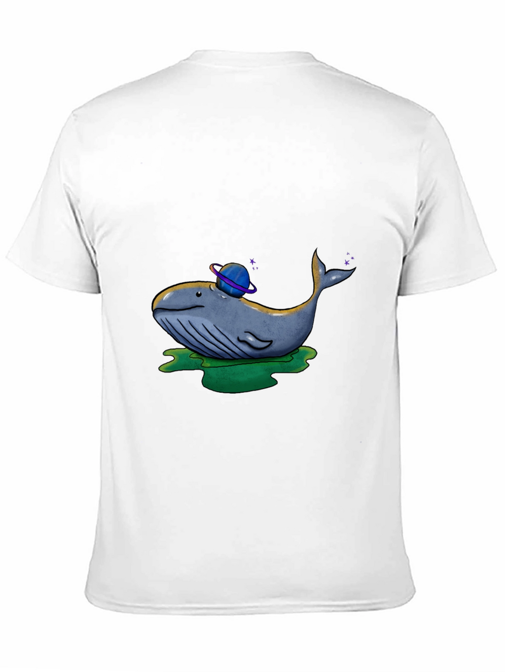 Cosmic Whale Graphic Tee - Black