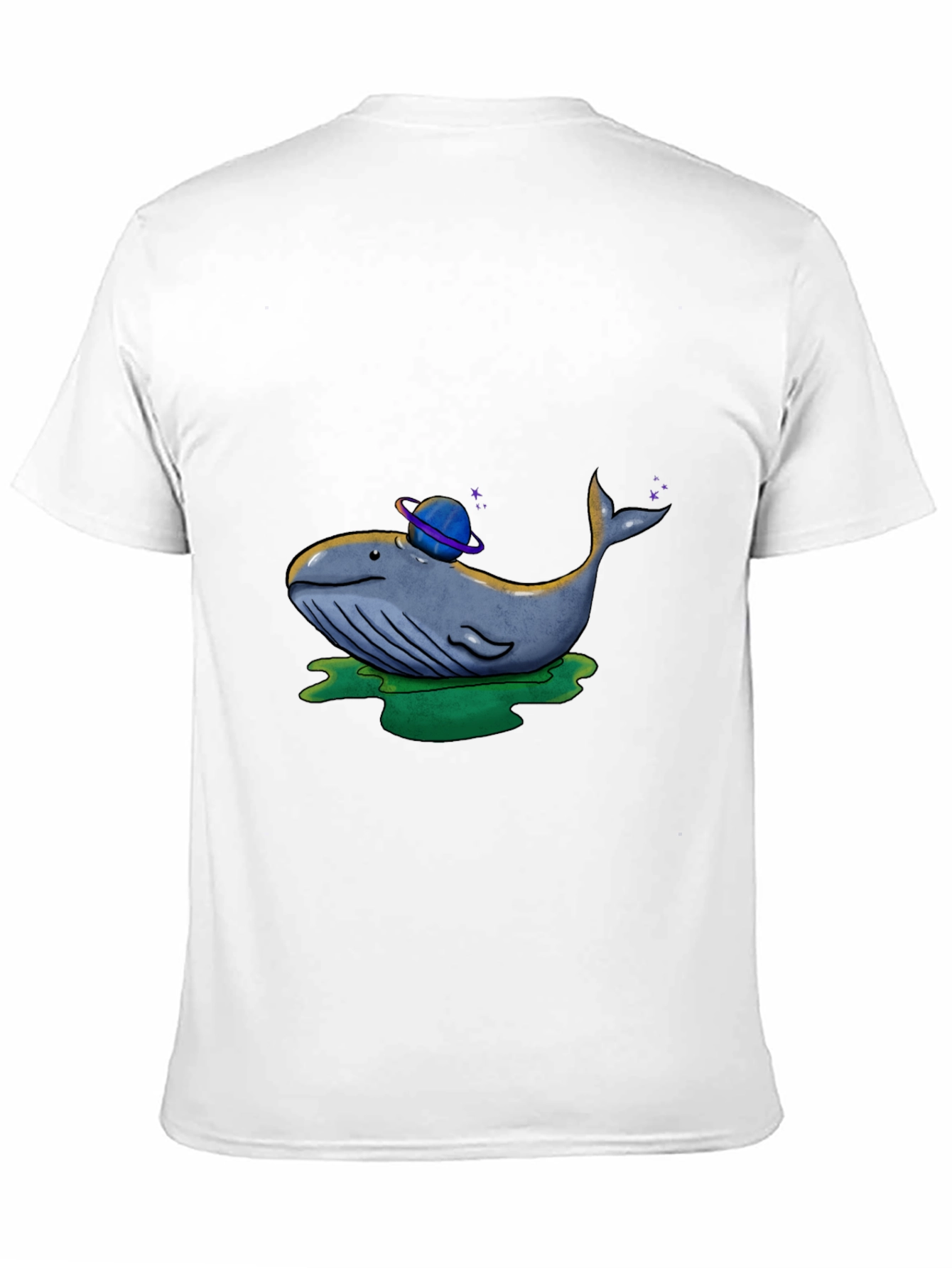 Cosmic Whale Graphic Tee - Black