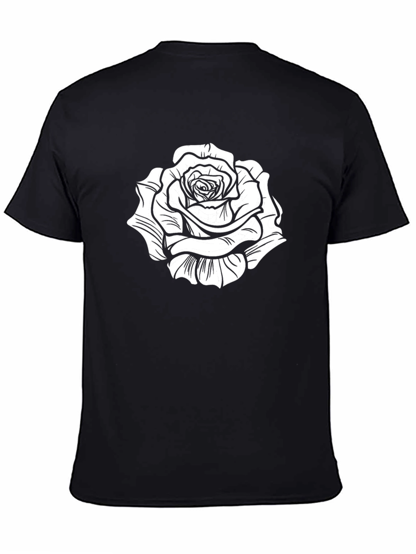 Black Rose Graphic T-Shirt - Stylish Floral Design