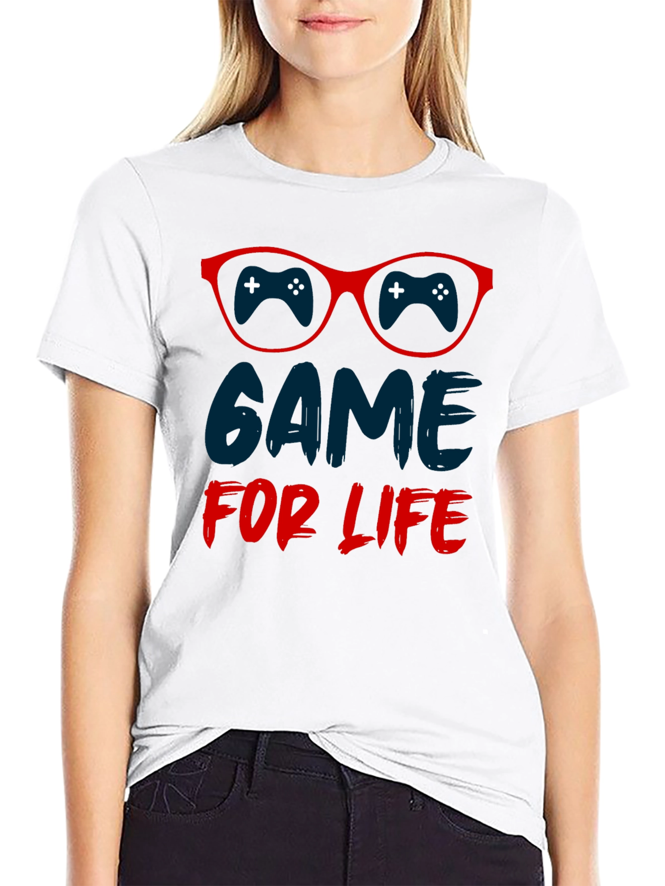 Game For Life T-Shirt Gamer Glasses Design