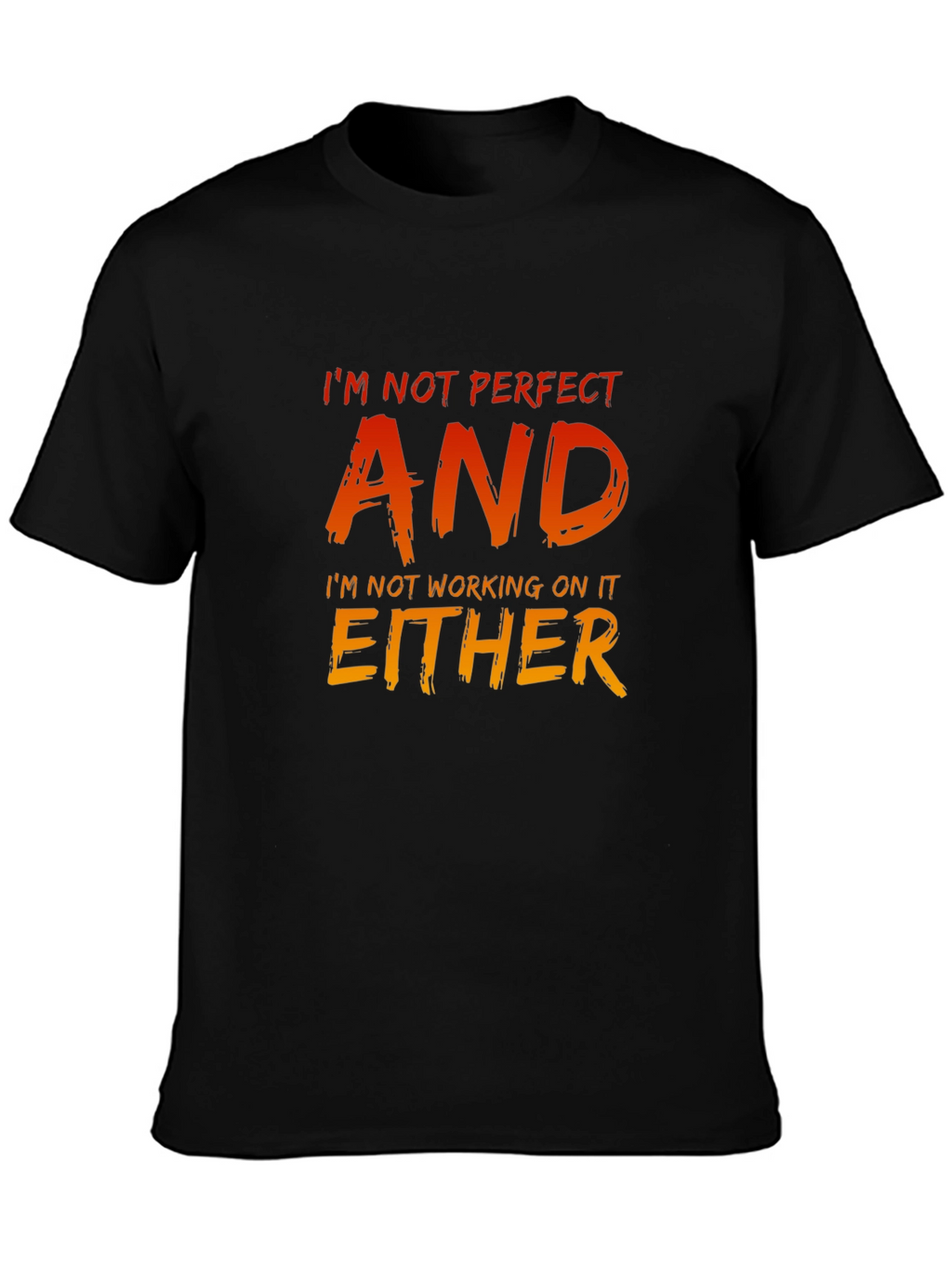 Im Not Perfect Graphic Tee - Mens Black T-Shirt