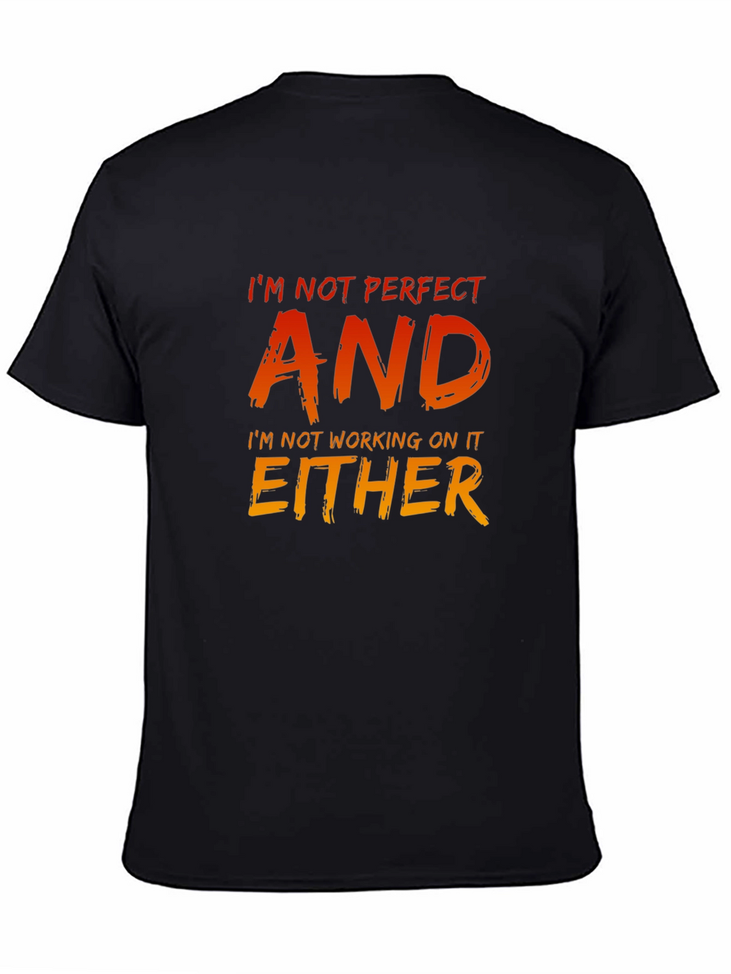 Im Not Perfect Graphic Tee - Mens Black T-Shirt