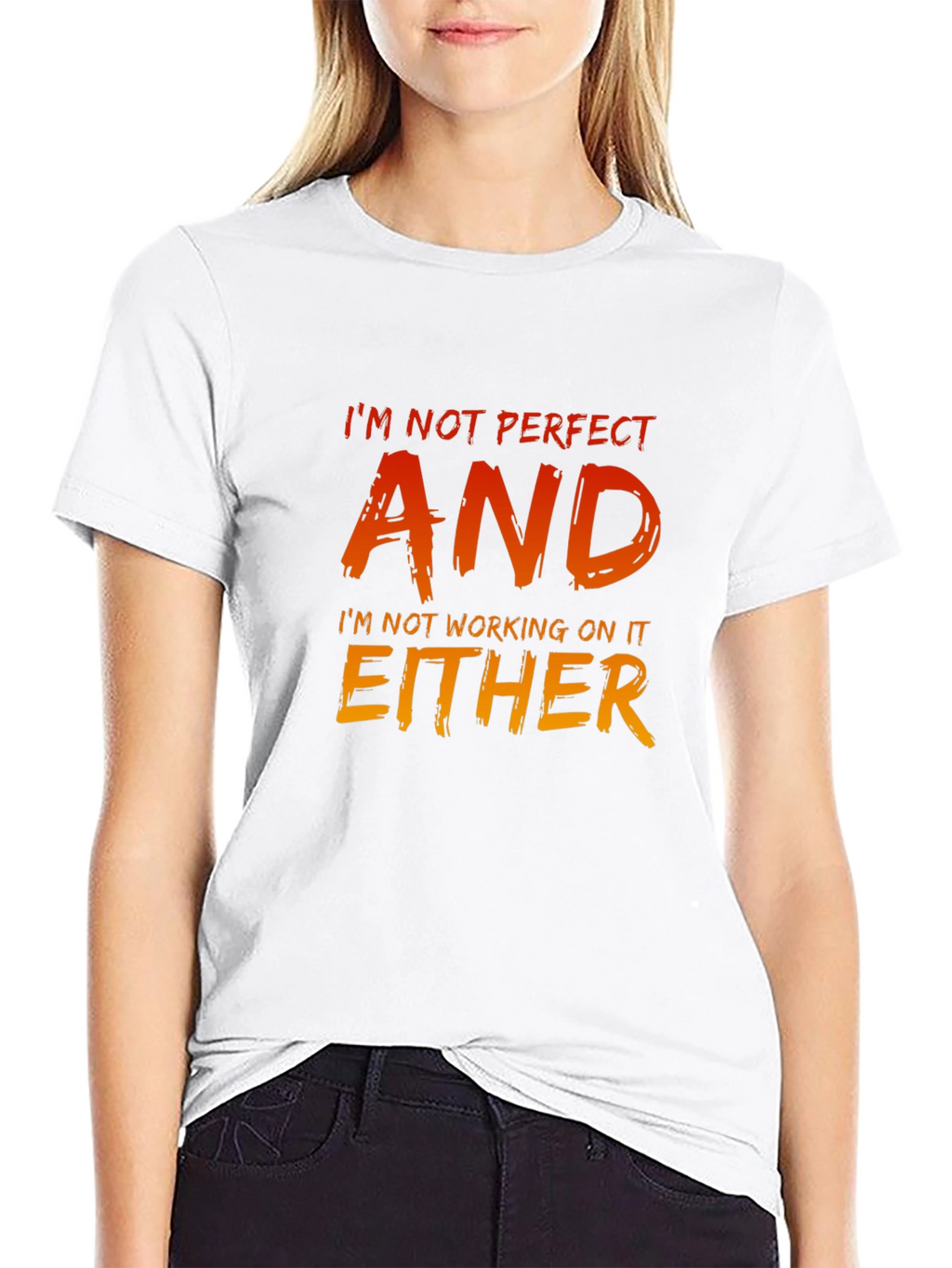 Im Not Perfect Graphic Tee - Mens Black T-Shirt