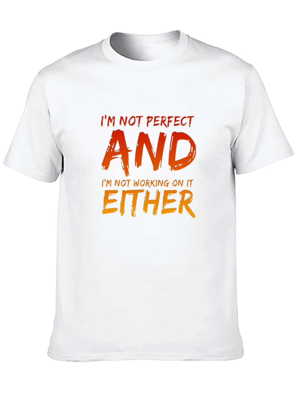 Im Not Perfect Graphic Tee - Mens Black T-Shirt