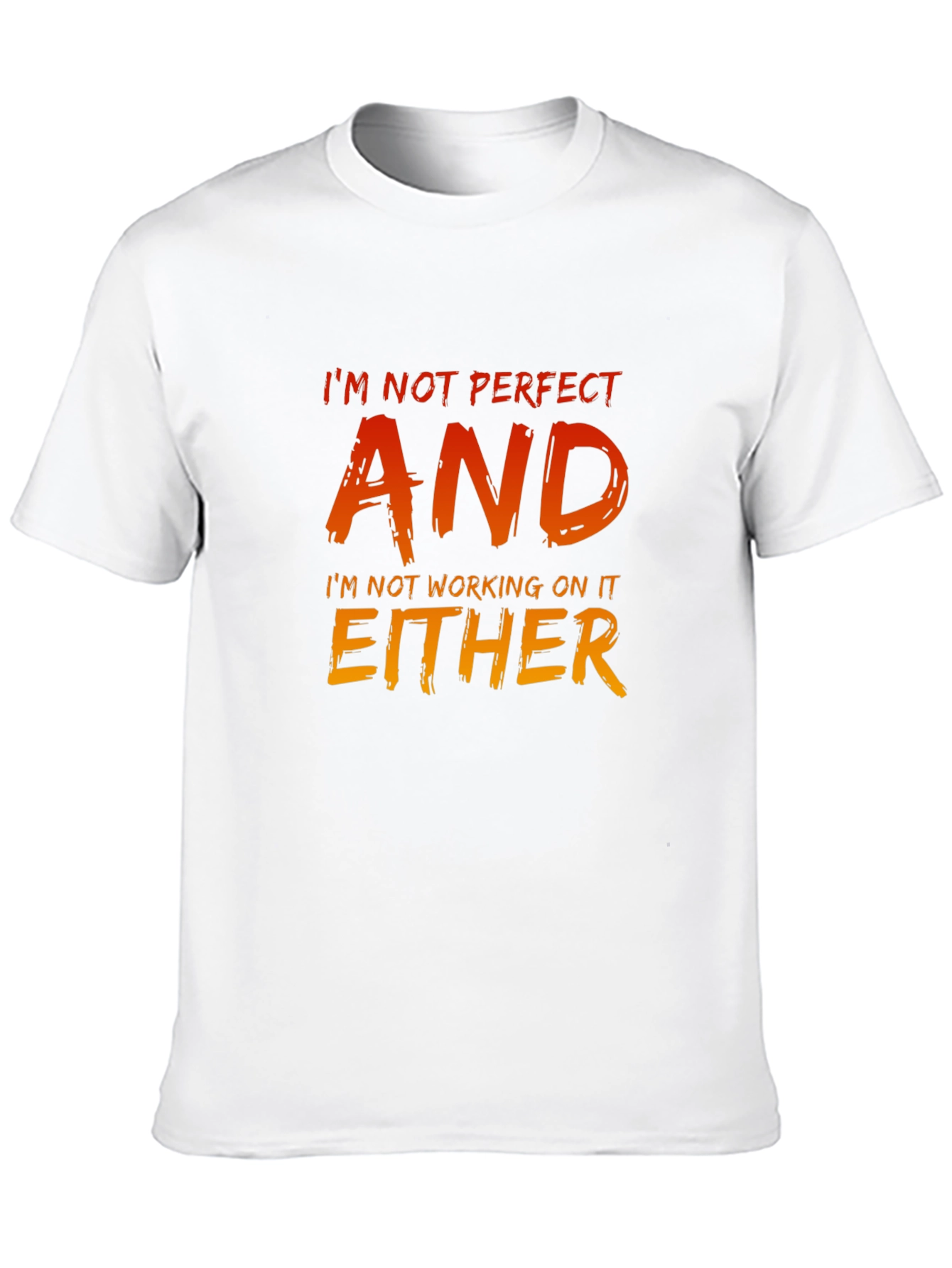 Im Not Perfect Graphic Tee - Mens Black T-Shirt
