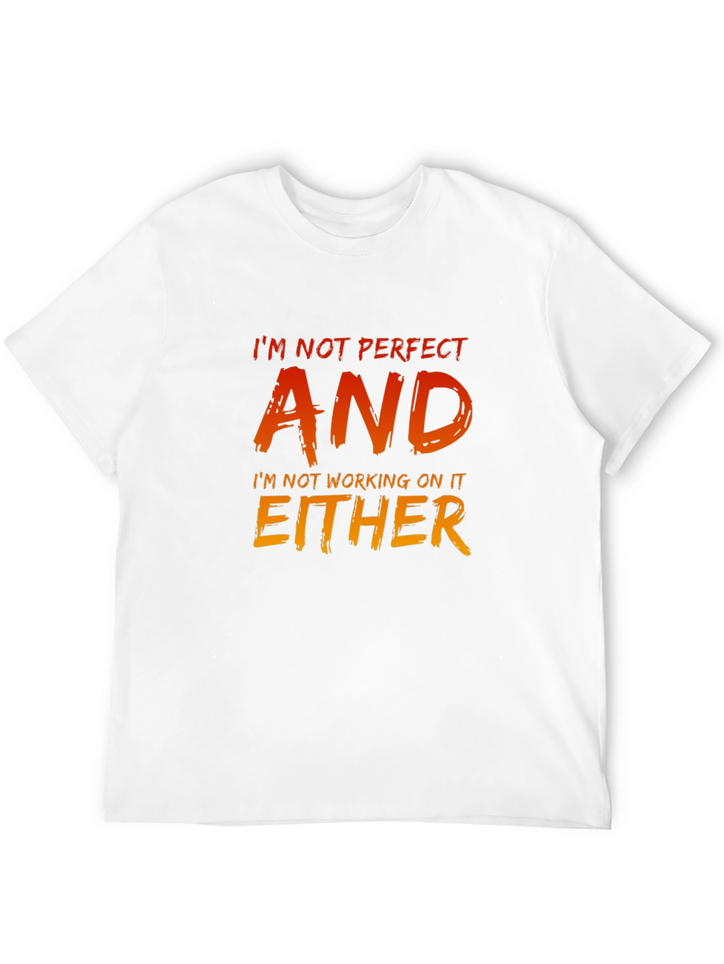 Im Not Perfect Graphic Tee - Mens Black T-Shirt