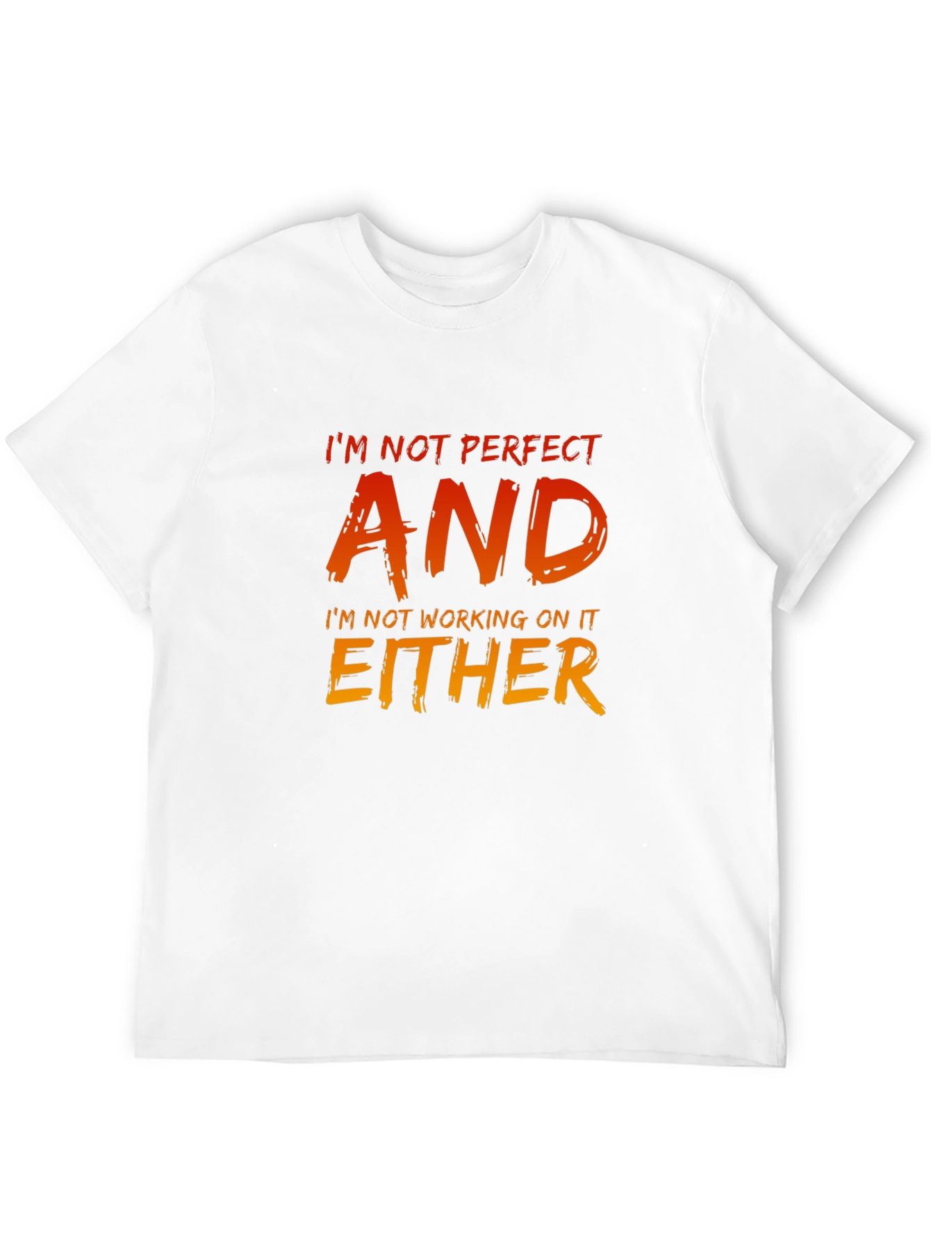 Im Not Perfect Graphic Tee - Mens Black T-Shirt