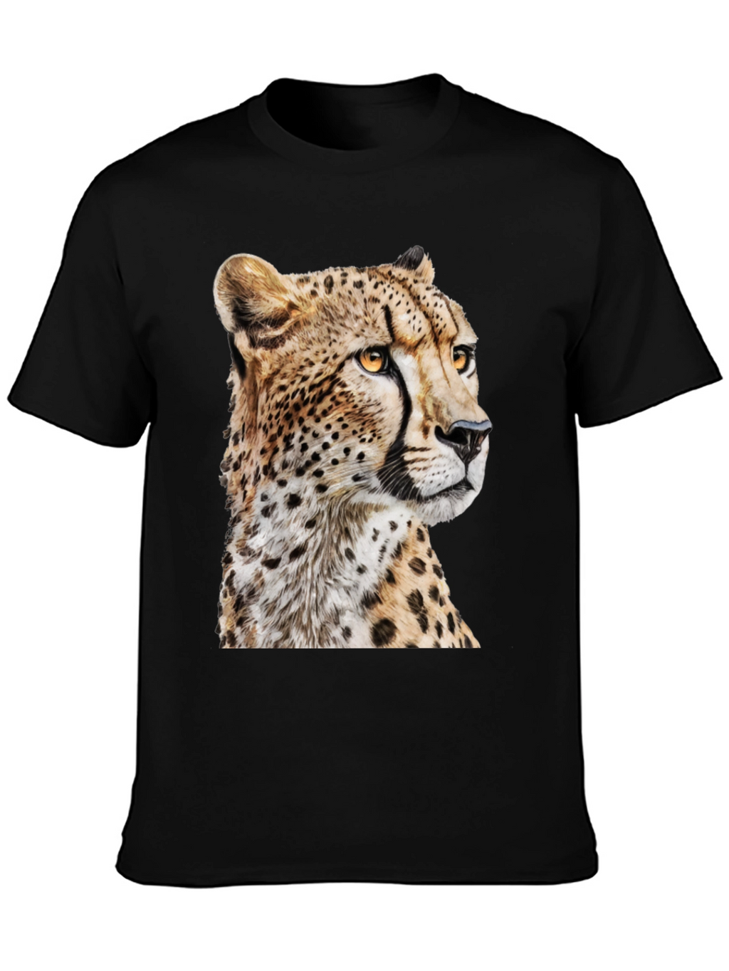 Cheetah Graphic Black T-Shirt - Mens Fashion