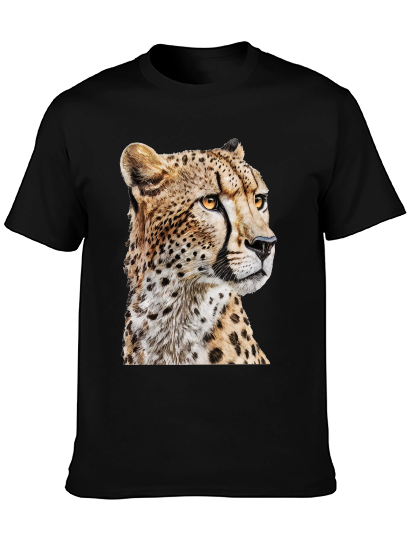 Cheetah Graphic Black T-Shirt - Mens Fashion