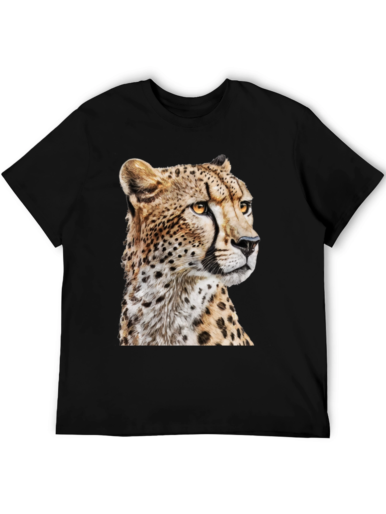 Cheetah Graphic Black T-Shirt - Mens Fashion
