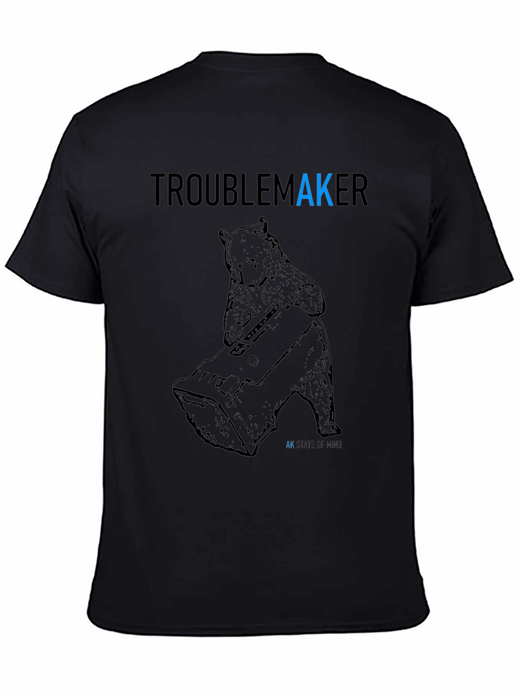 Troublemaker Bear Graphic Tee - AK State of Mind