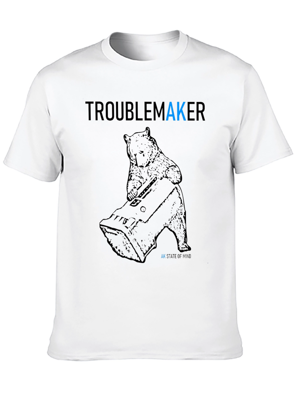 Troublemaker Bear Graphic Tee - AK State of Mind