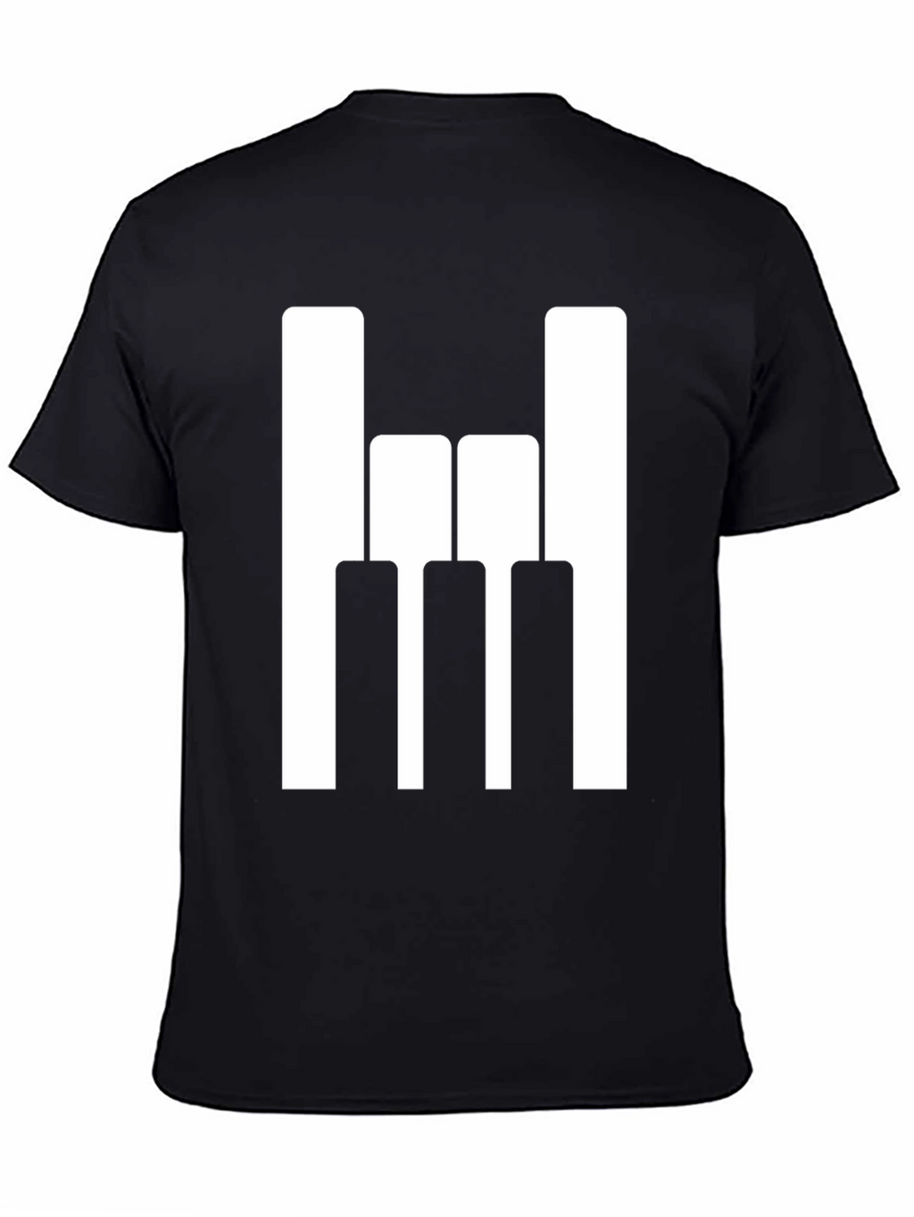 Rock On Piano Keys Graphic T-Shirt