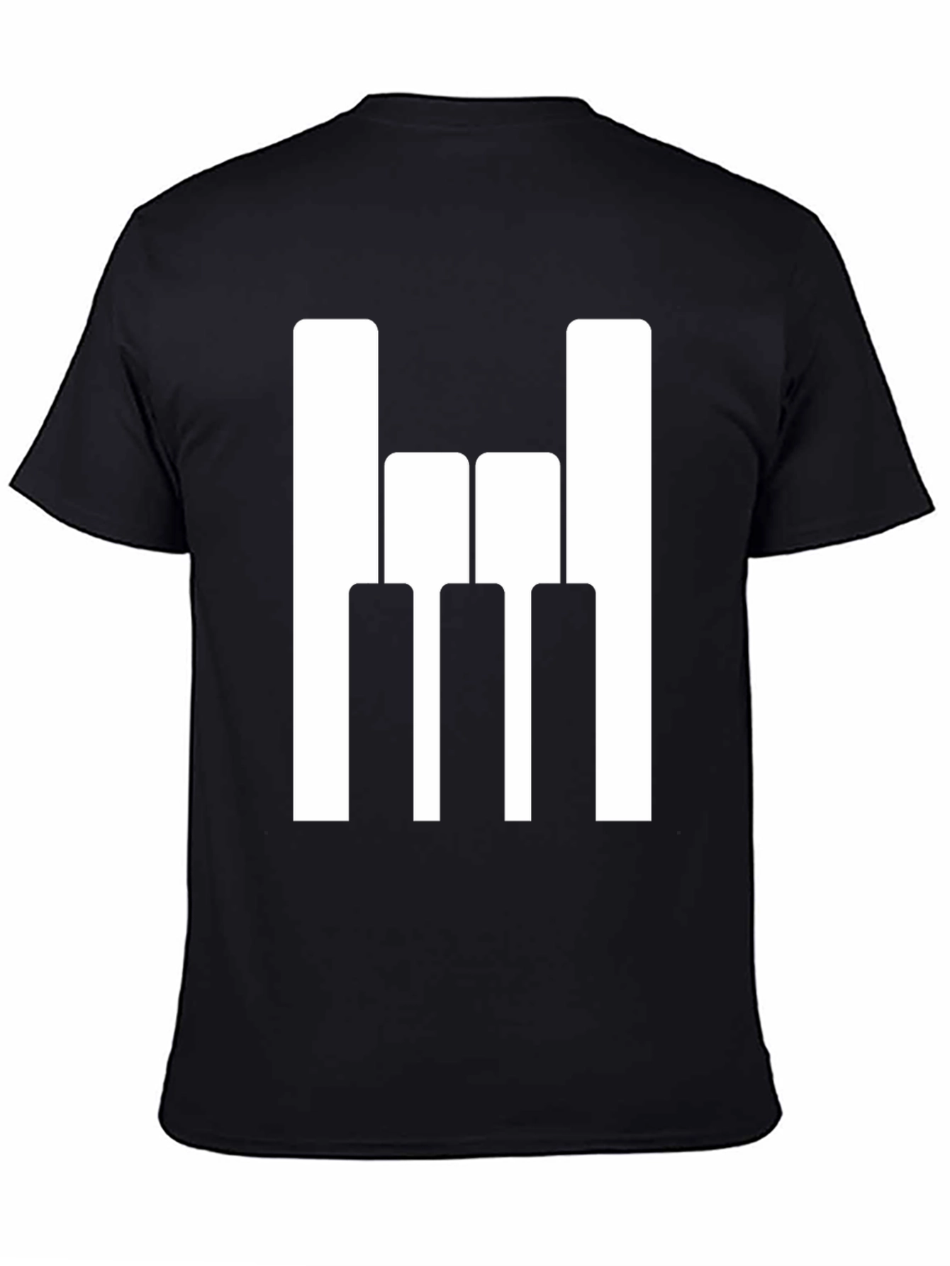 Rock On Piano Keys Graphic T-Shirt