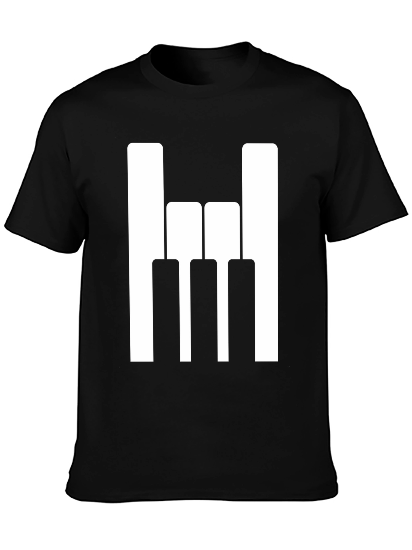 Rock On Piano Keys Graphic T-Shirt