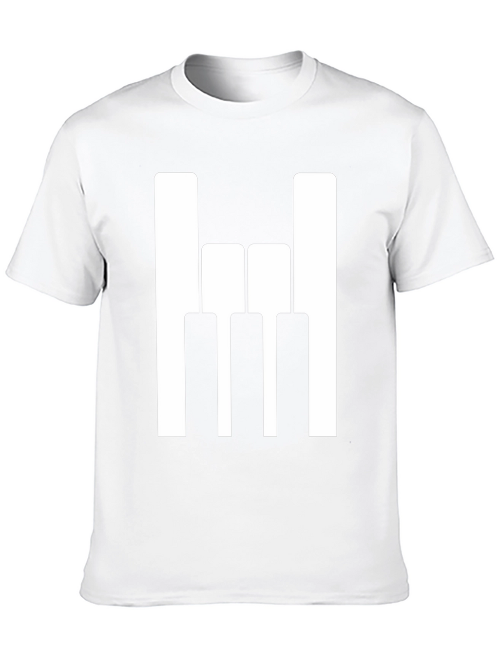 Rock On Piano Keys Graphic T-Shirt