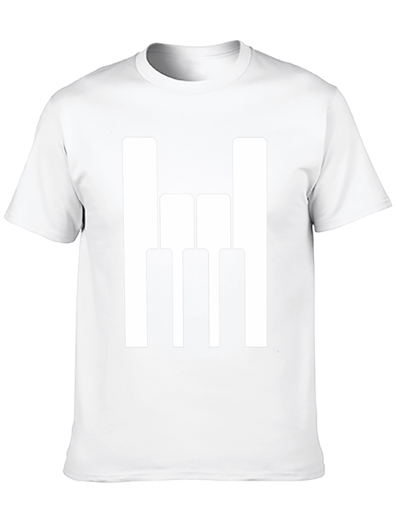 Rock On Piano Keys Graphic T-Shirt