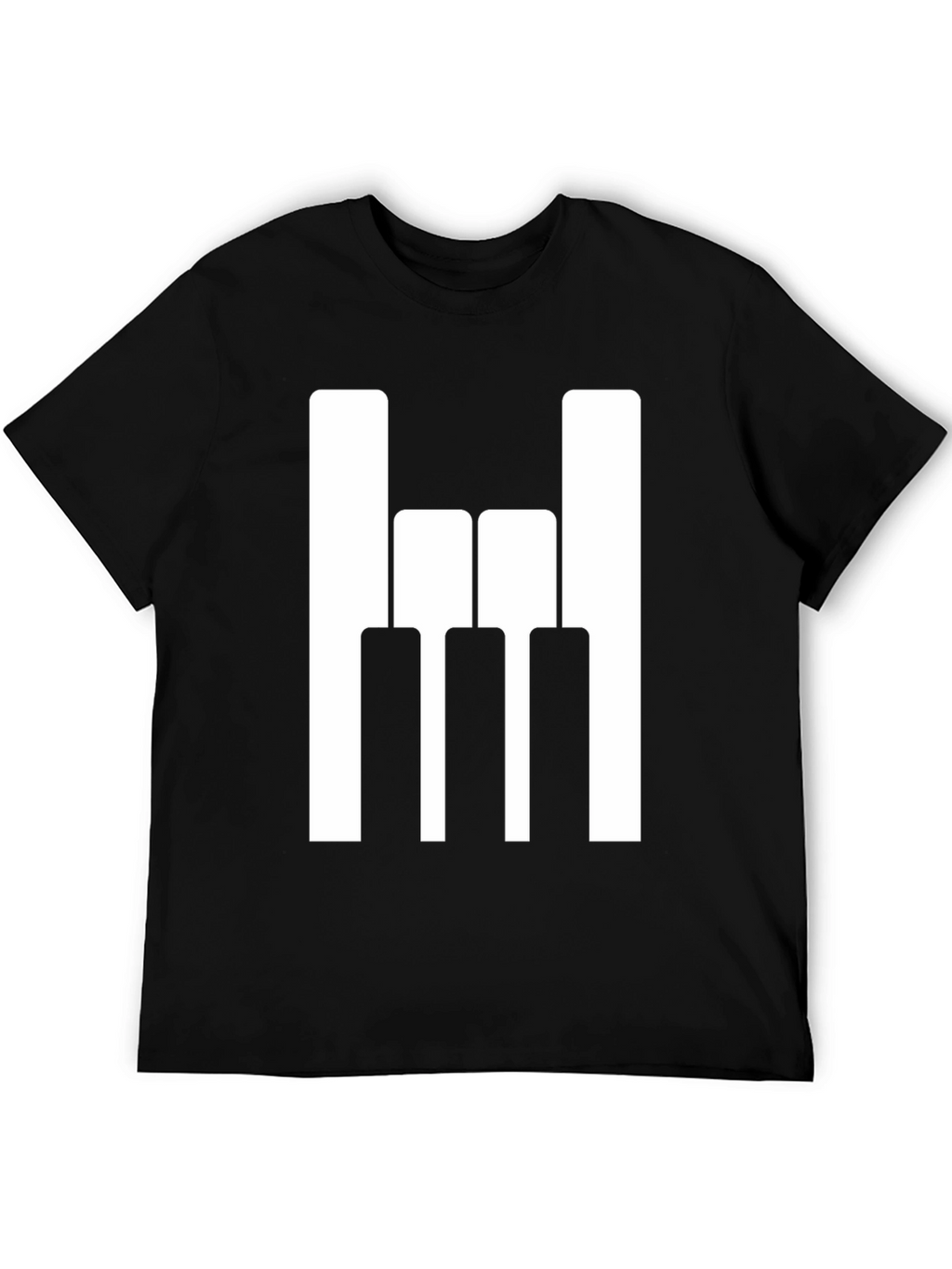 Rock On Piano Keys Graphic T-Shirt