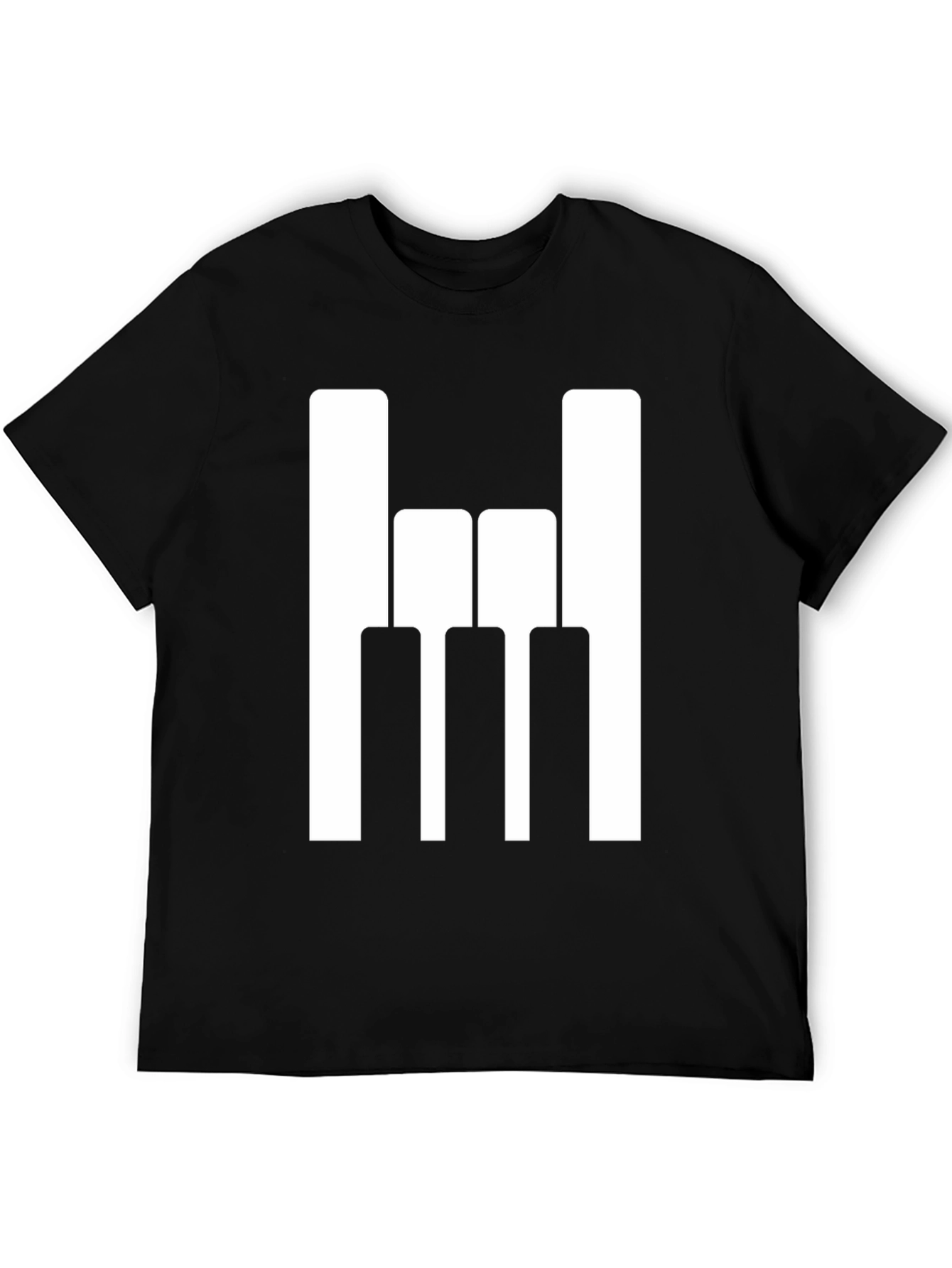 Rock On Piano Keys Graphic T-Shirt
