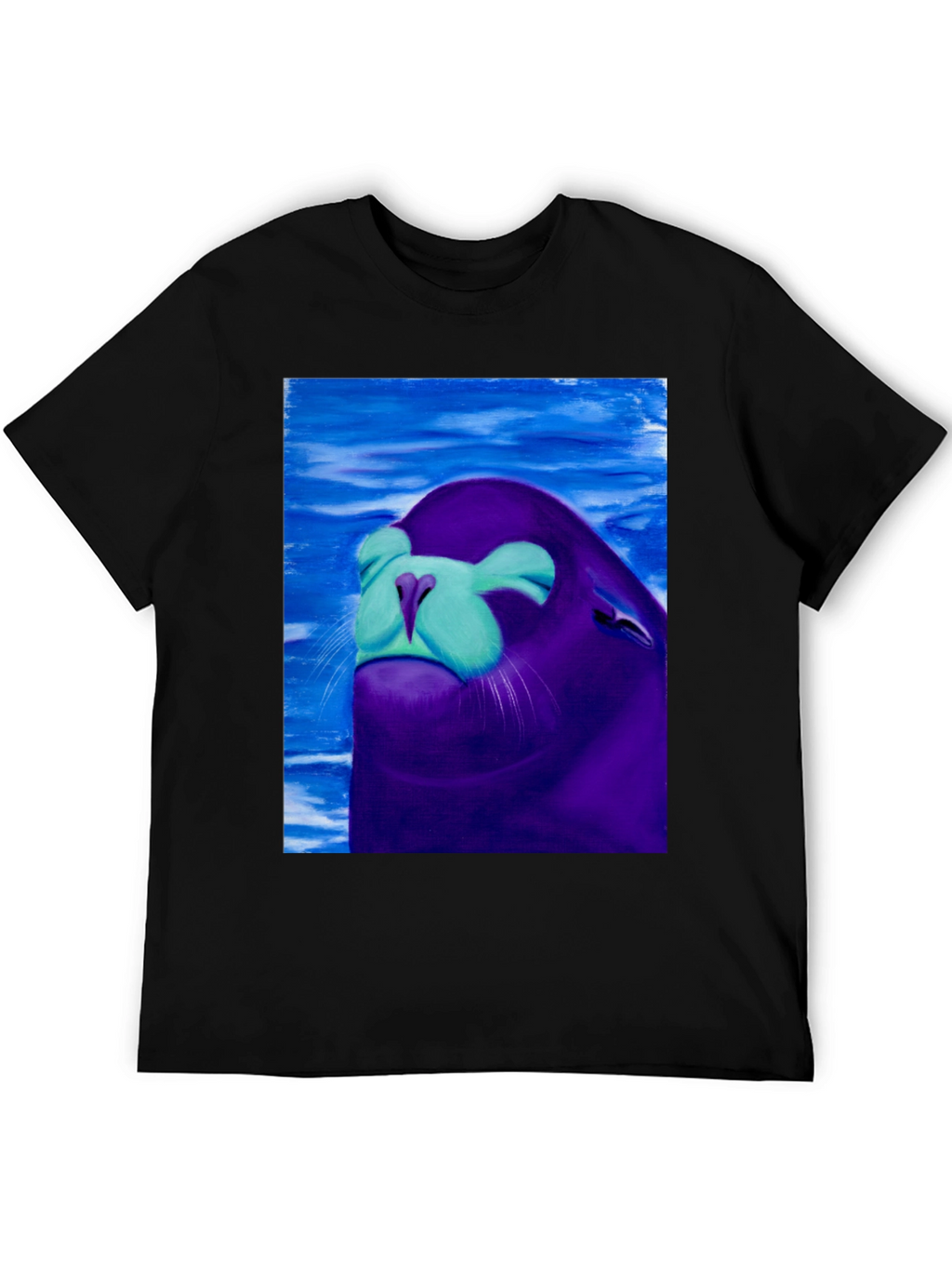 Seal Painting Black T-Shirt