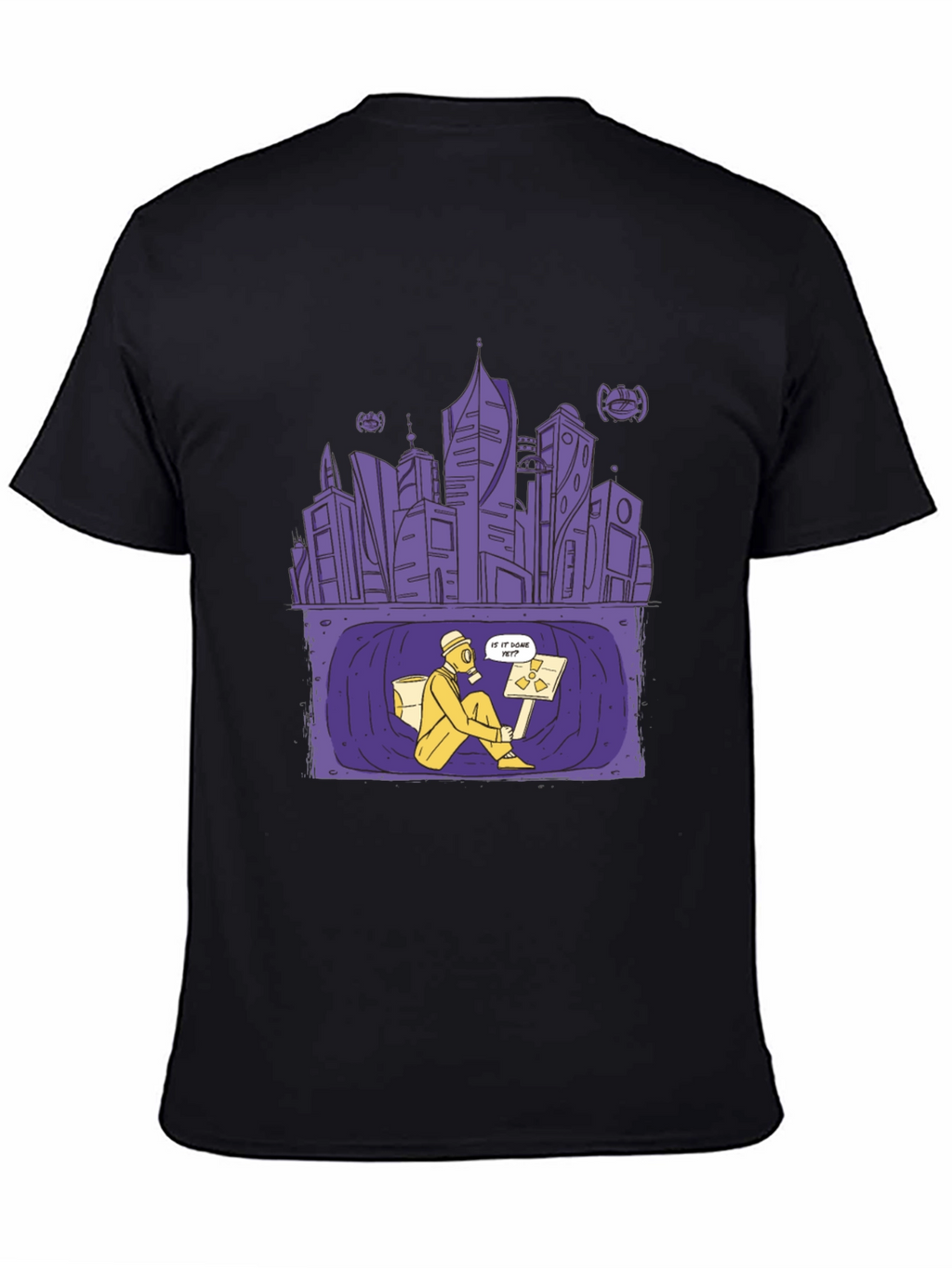 Apocalyptic City T-Shirt - Gas Mask Design