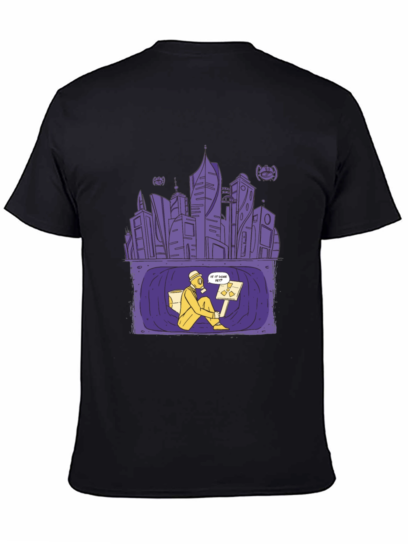 Apocalyptic City T-Shirt - Gas Mask Design