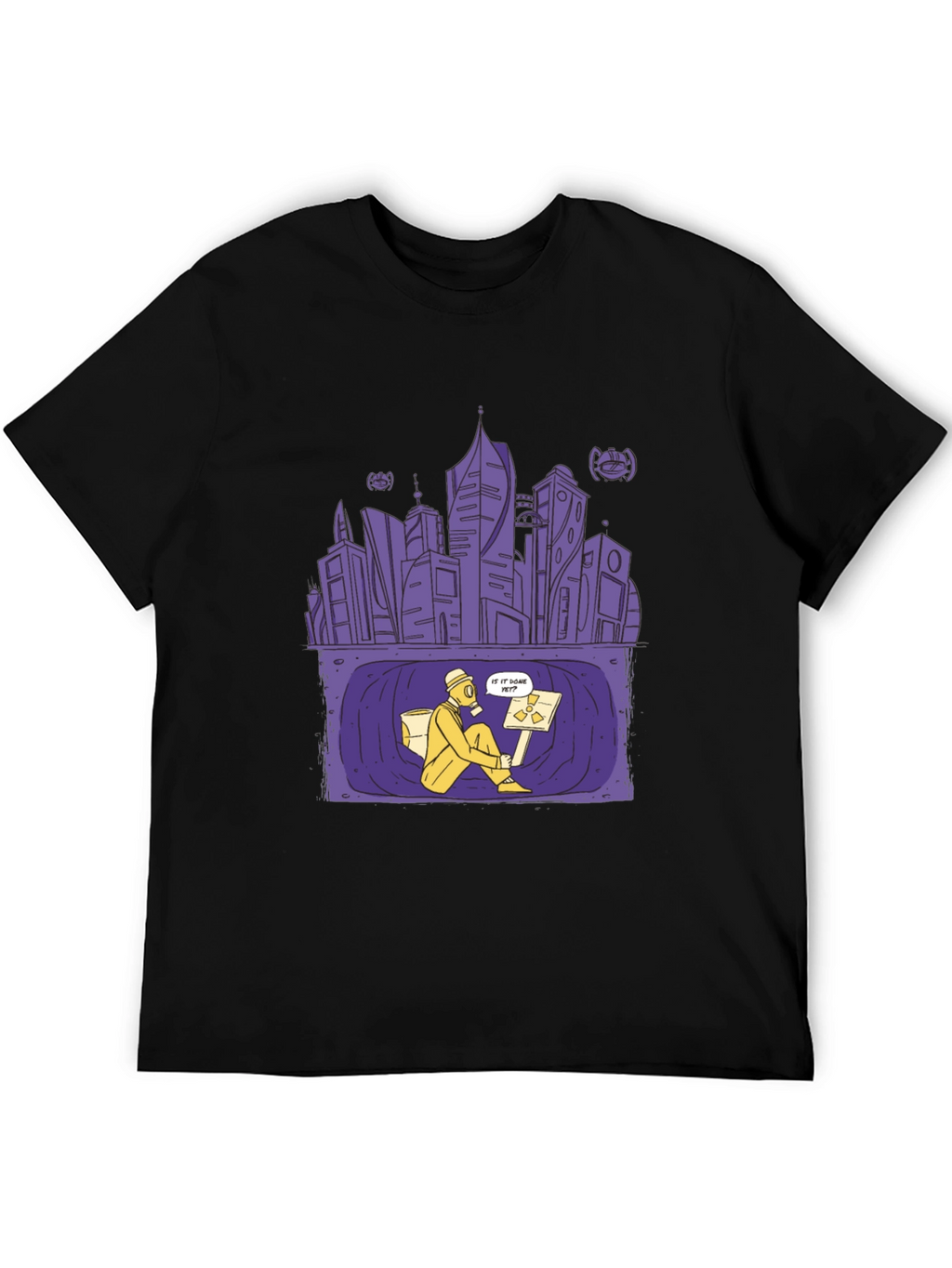 Apocalyptic City T-Shirt - Gas Mask Design