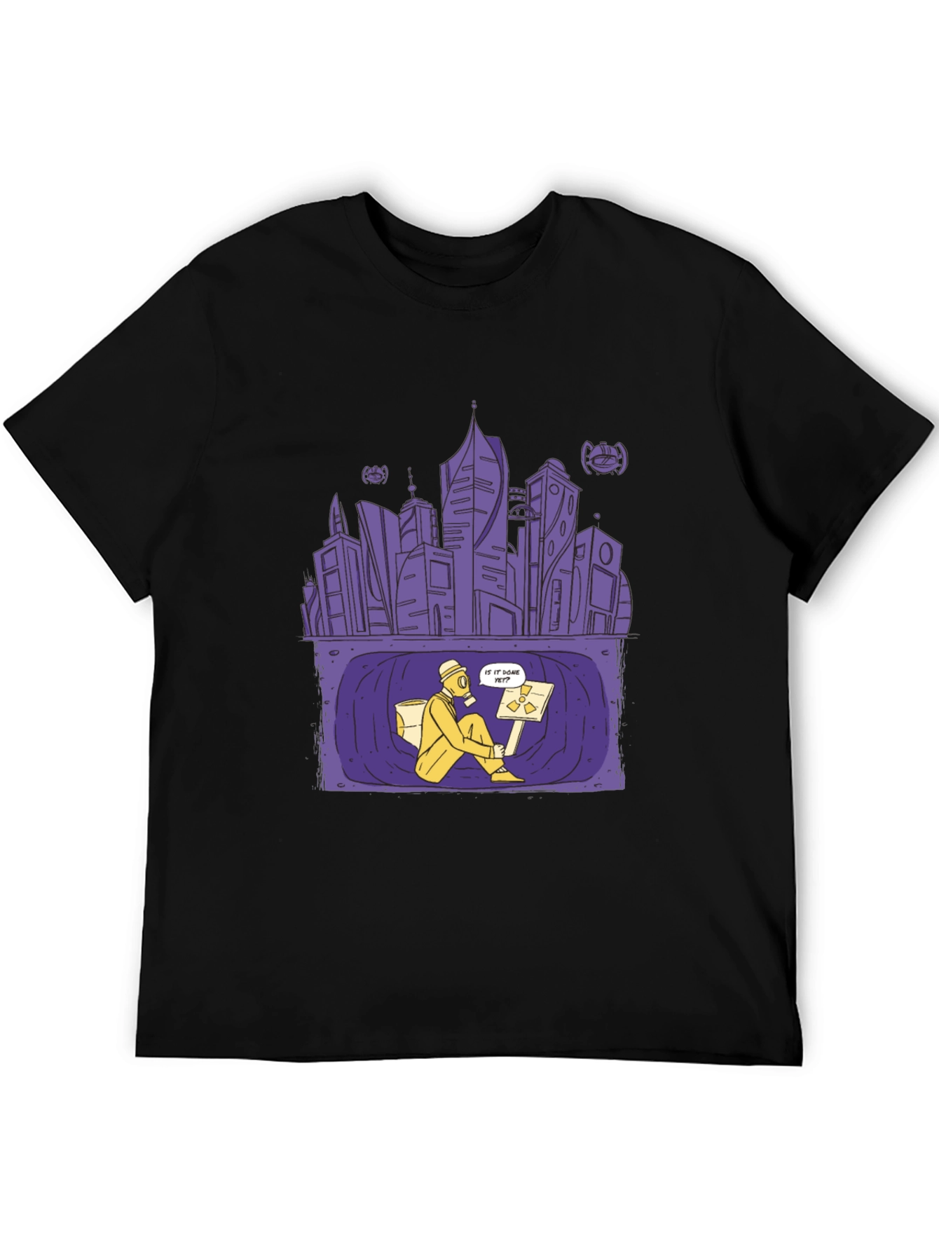 Apocalyptic City T-Shirt - Gas Mask Design