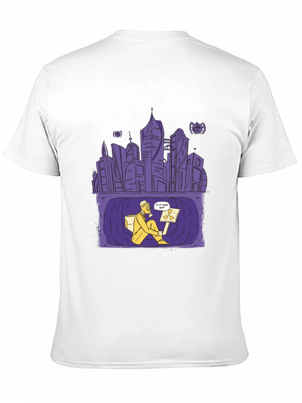 Apocalyptic City T-Shirt - Gas Mask Design