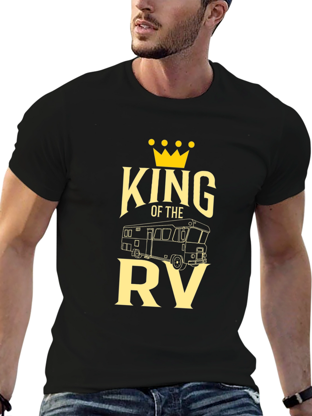 King of the RV Black Graphic T-Shirt