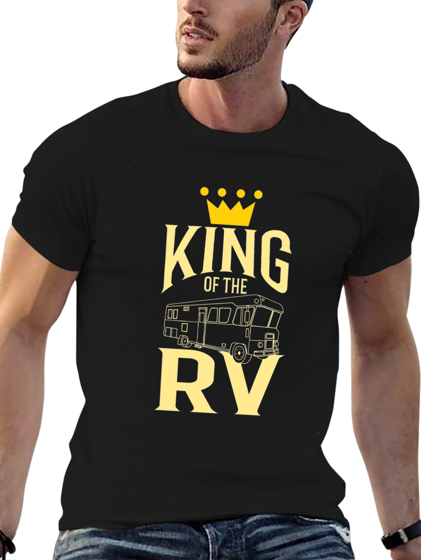 King of the RV Black Graphic T-Shirt