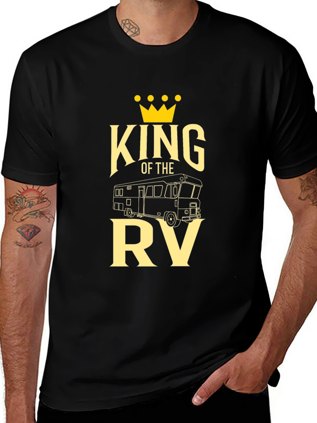 King of the RV Black Graphic T-Shirt