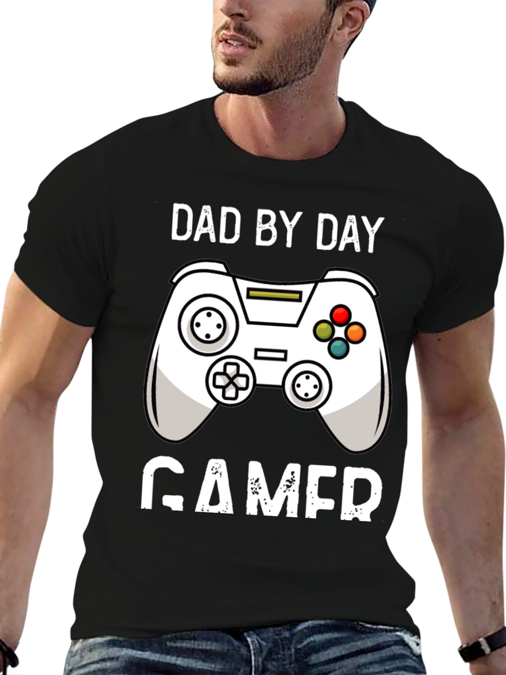 Dad By Day Gamer Black T-Shirt