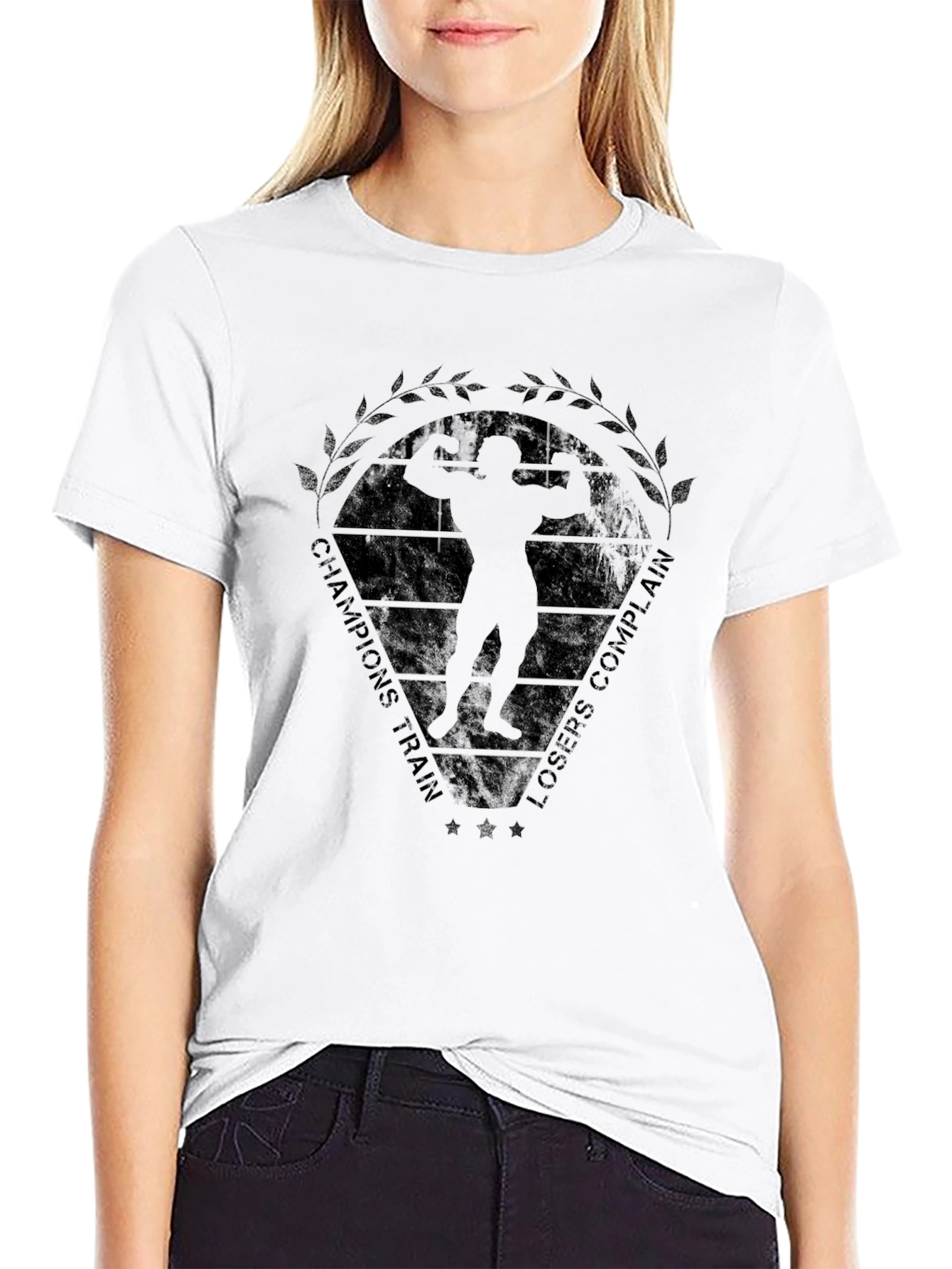 Champions Train Bodybuilding Black T-Shirt