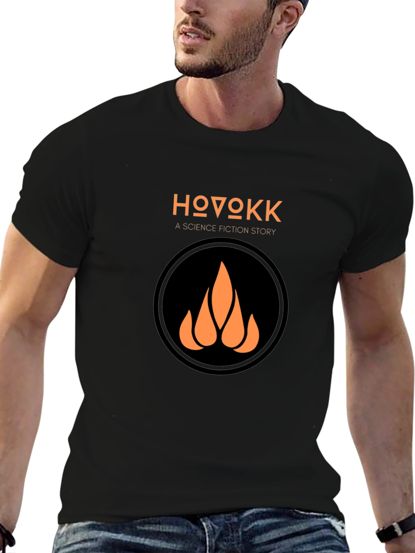 HOVOKK Science Fiction Story Black T-Shirt