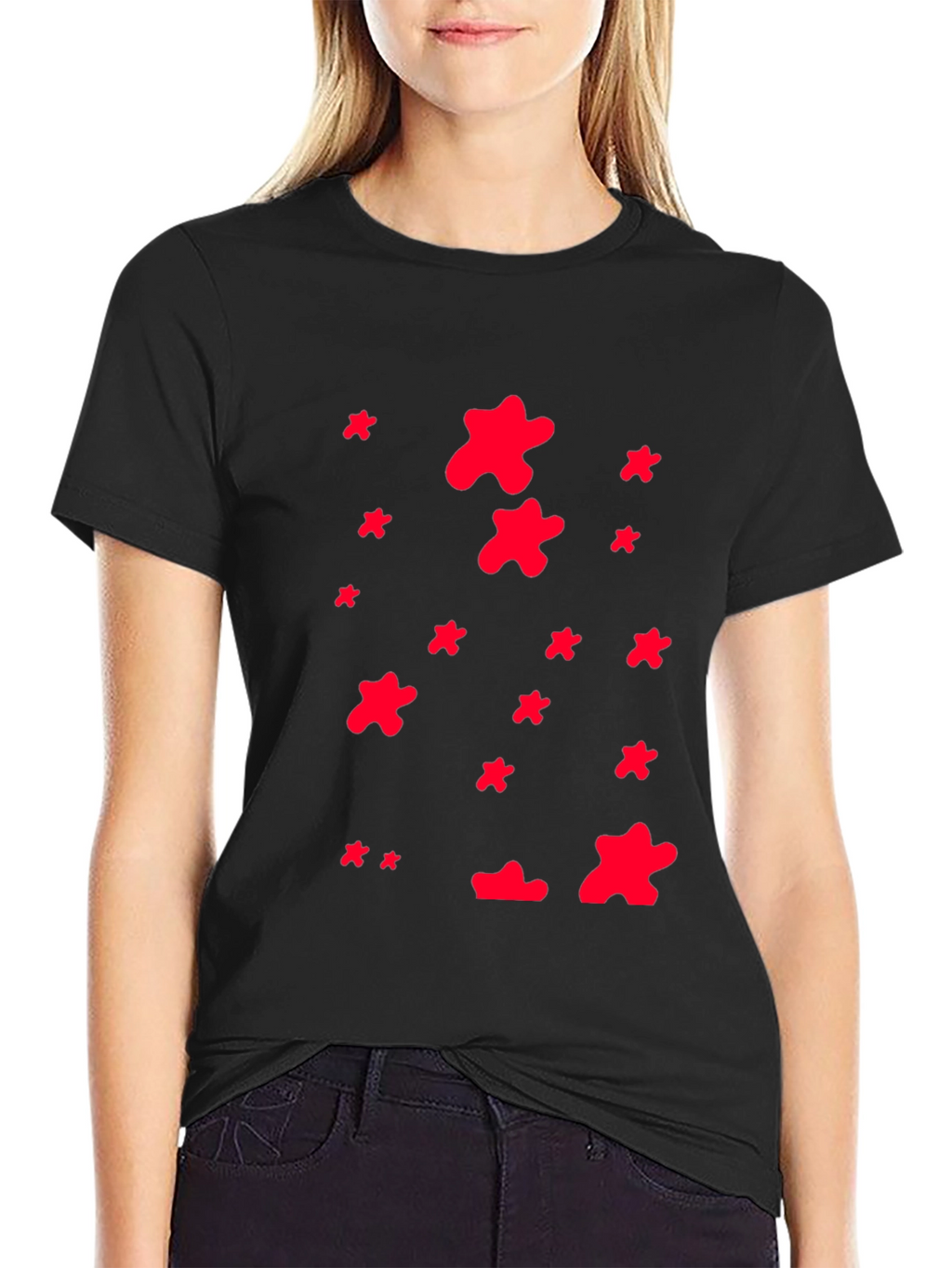 Abstract Print Crew Neck T-Shirt