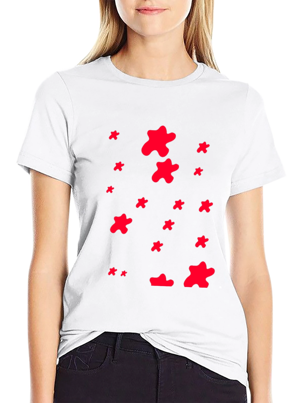 Abstract Print Crew Neck T-Shirt