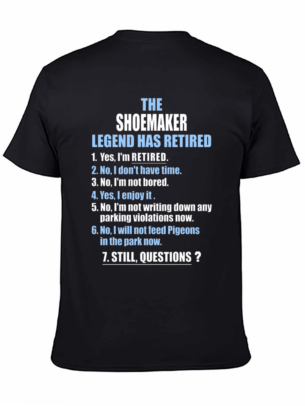 Retired Shoemaker Legend Black Graphic T-Shirt